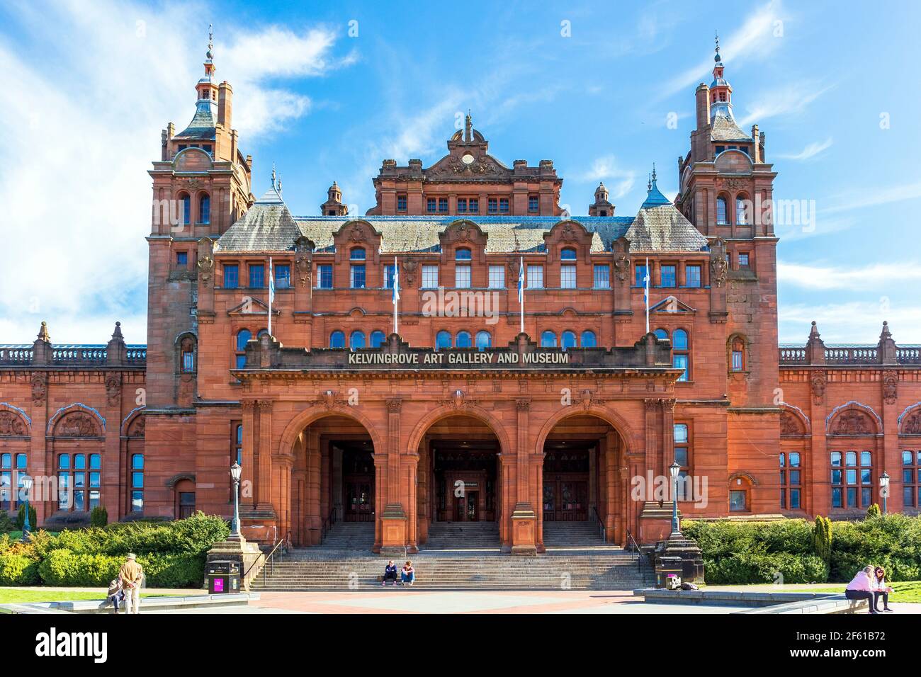 Kelvingrove galleria d'arte e museo, lato sud, Argyle Street Glasgow, Scozia, Regno Unito Foto Stock