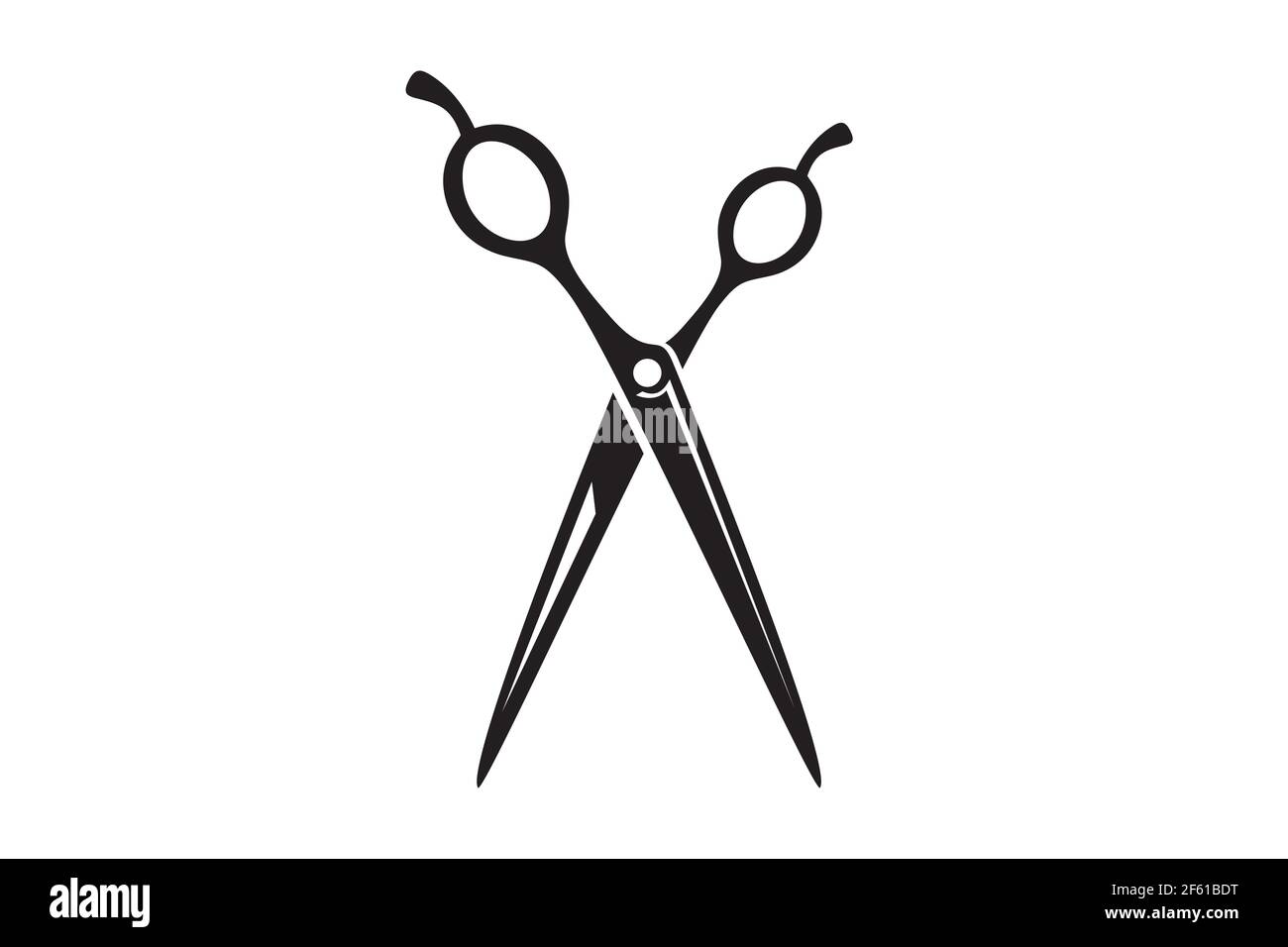 Immagine vettoriale con icona a forbice. Simbolo del logo dell'utensile o  del parrucchiere Immagine e Vettoriale - Alamy