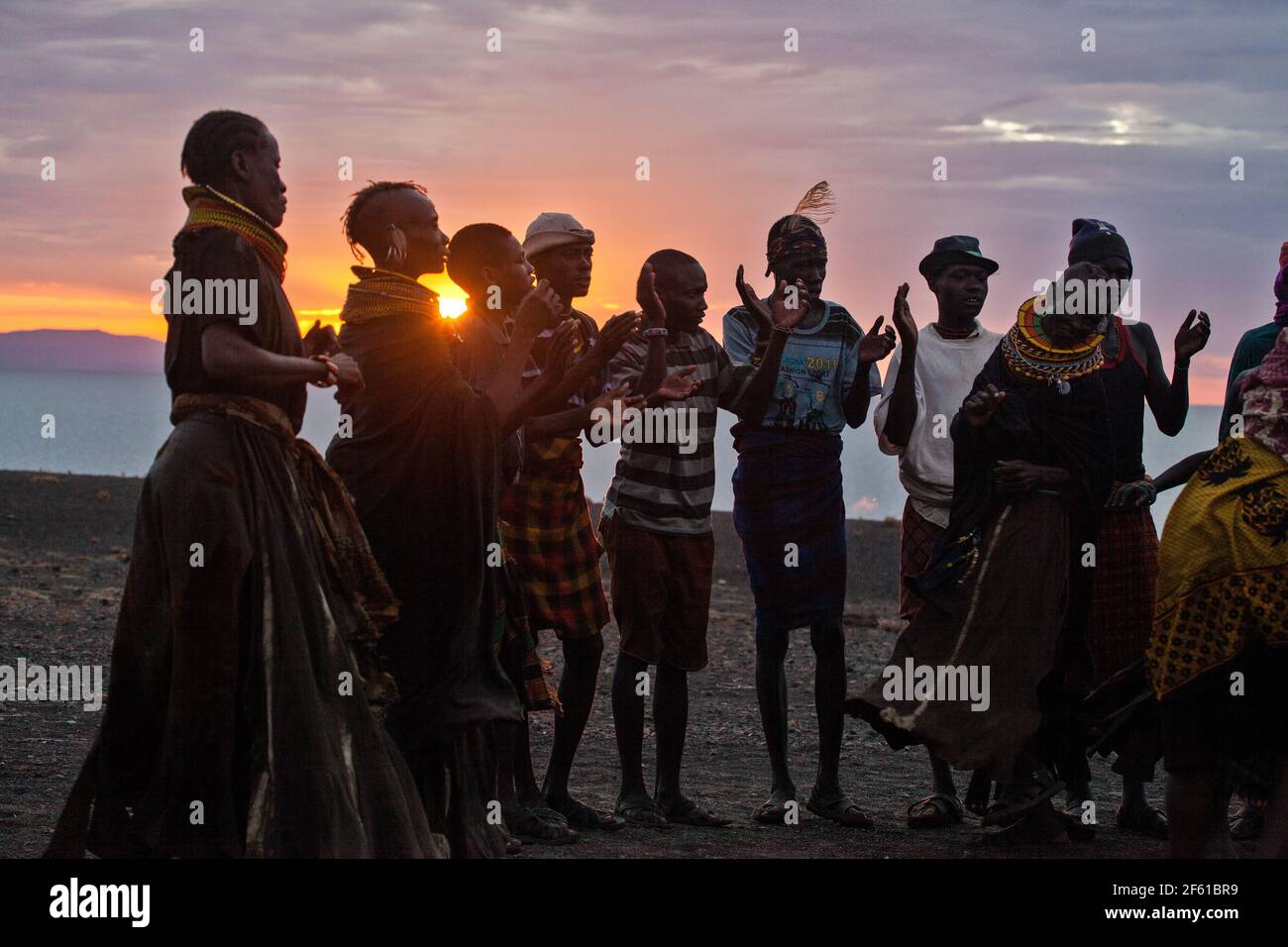 Turkana è un popolo nilotico originario della contea di Turkana Nel Kenya nord-occidentale Foto Stock