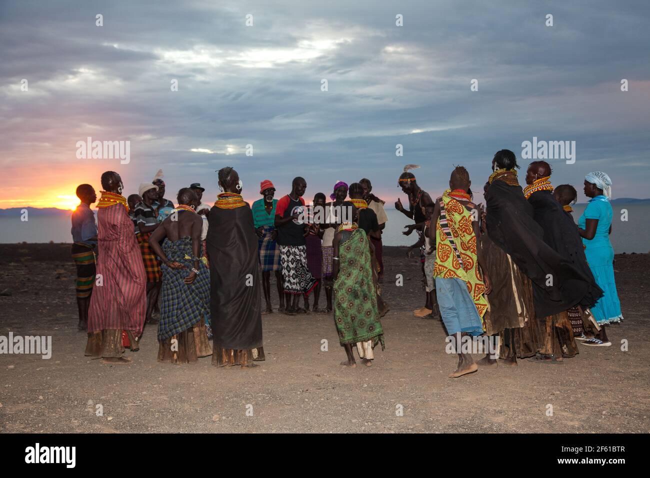 Turkana è un popolo nilotico originario della contea di Turkana Nel Kenya nord-occidentale Foto Stock