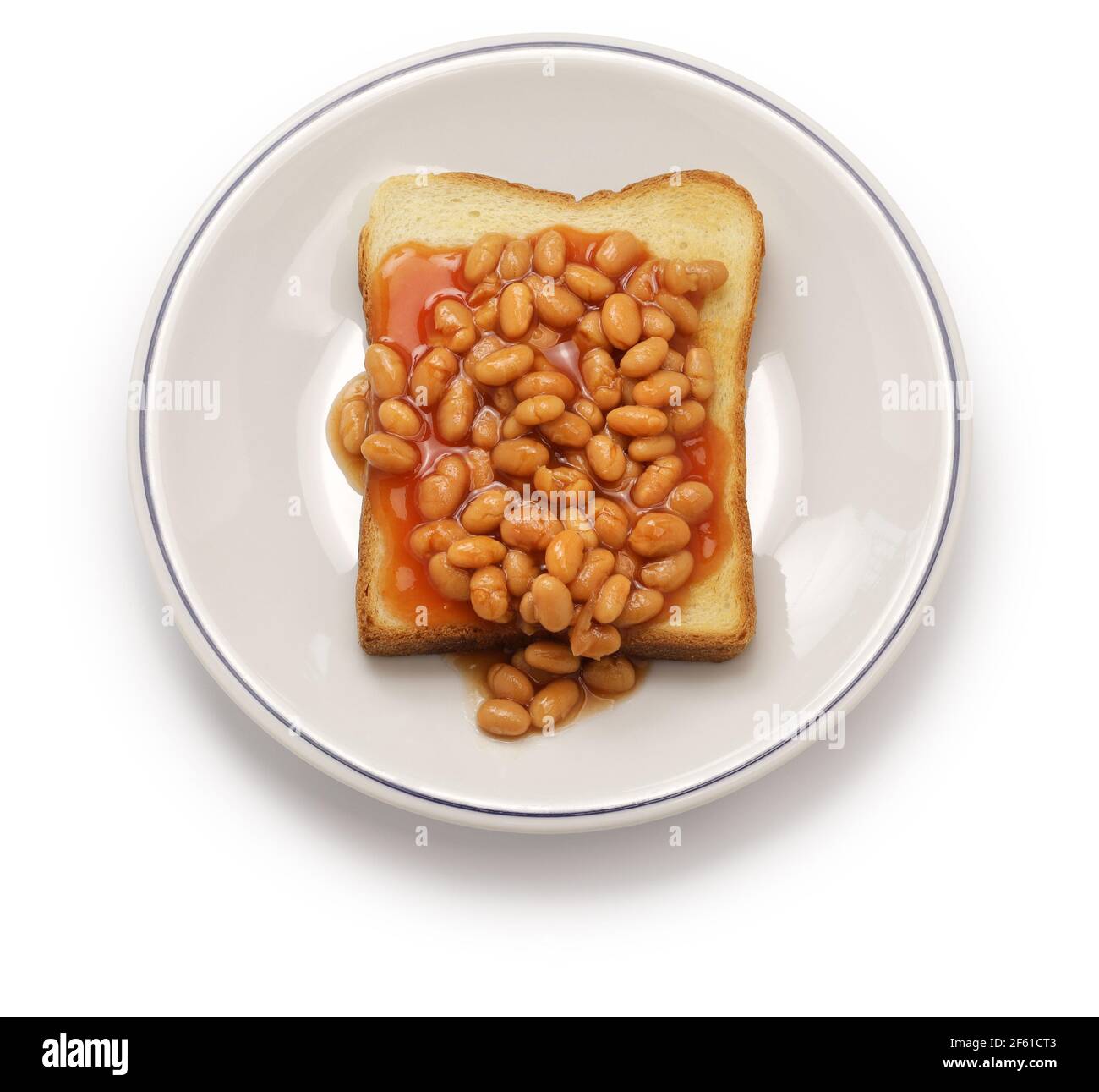 fagioli al forno su toast, colazione inglese Foto Stock