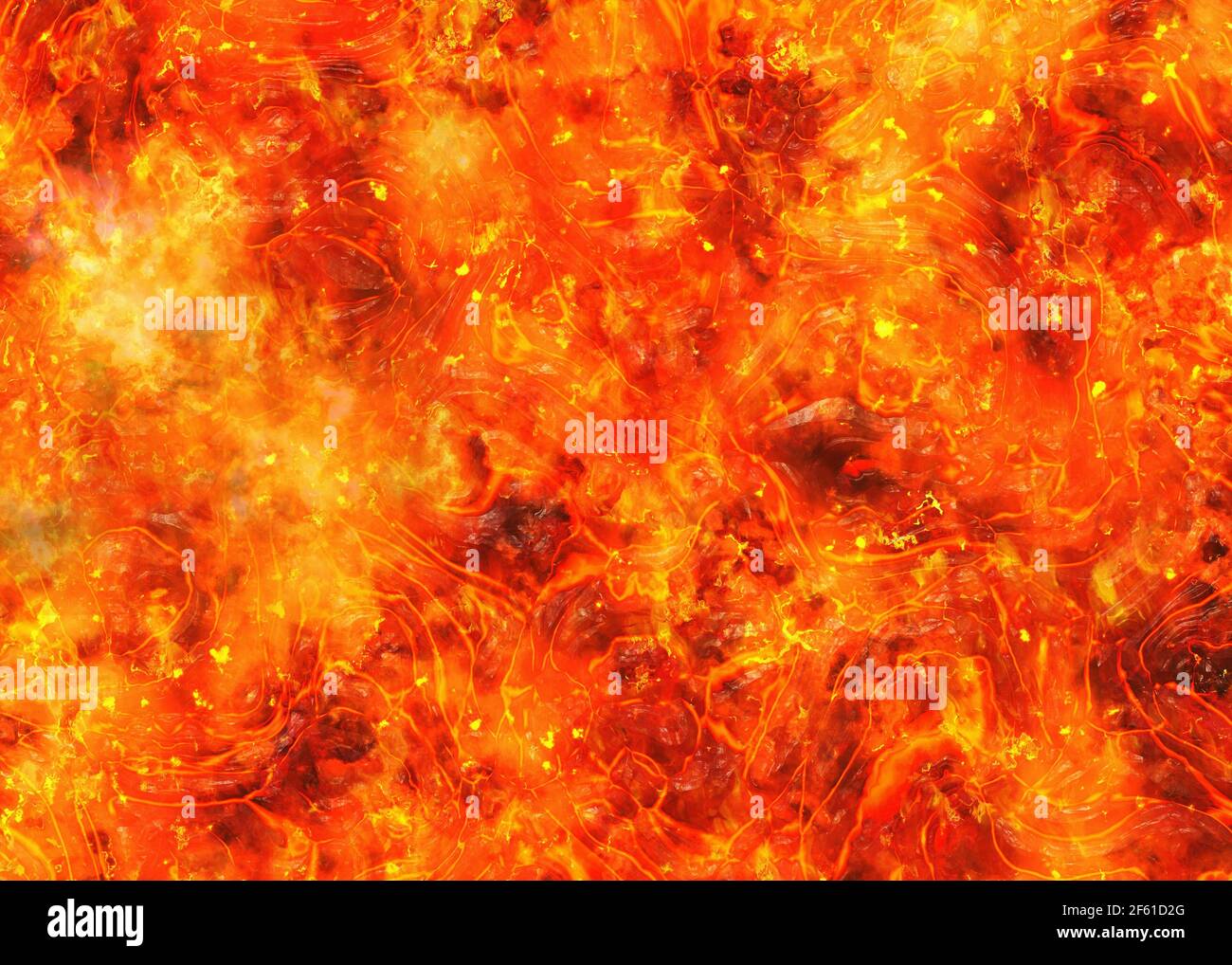 scaldare la consistenza di lava rossa del vulcano eruttivo Foto Stock