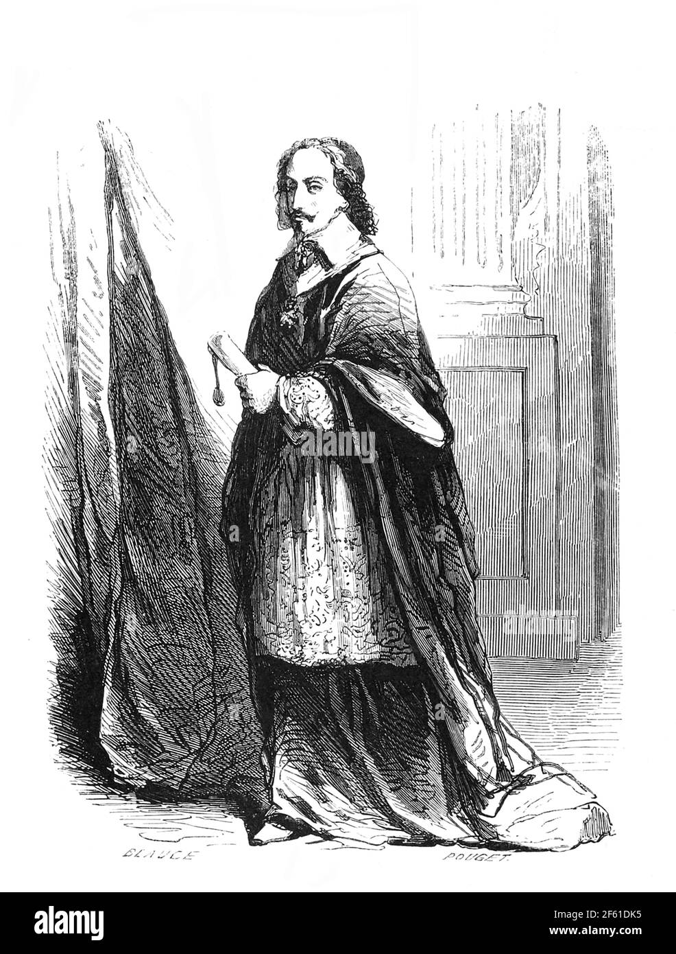 Il Cardinale Richelieu, uomo di stato e uomo di stato francese Foto Stock