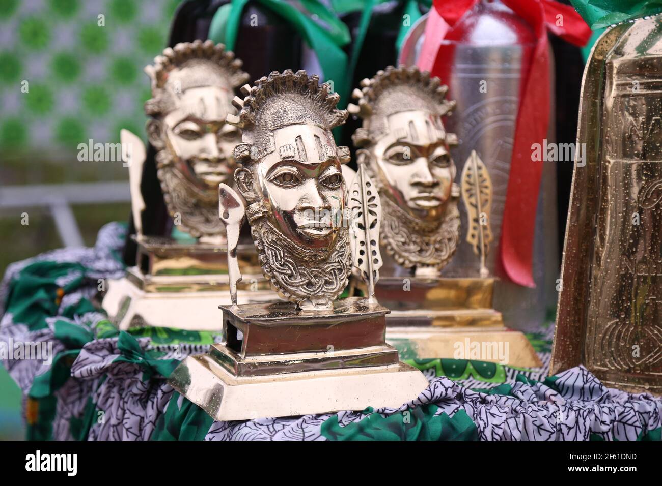 Benin Ivory Mask (Regina Madre) Stato Edo, Nigeria. Foto Stock