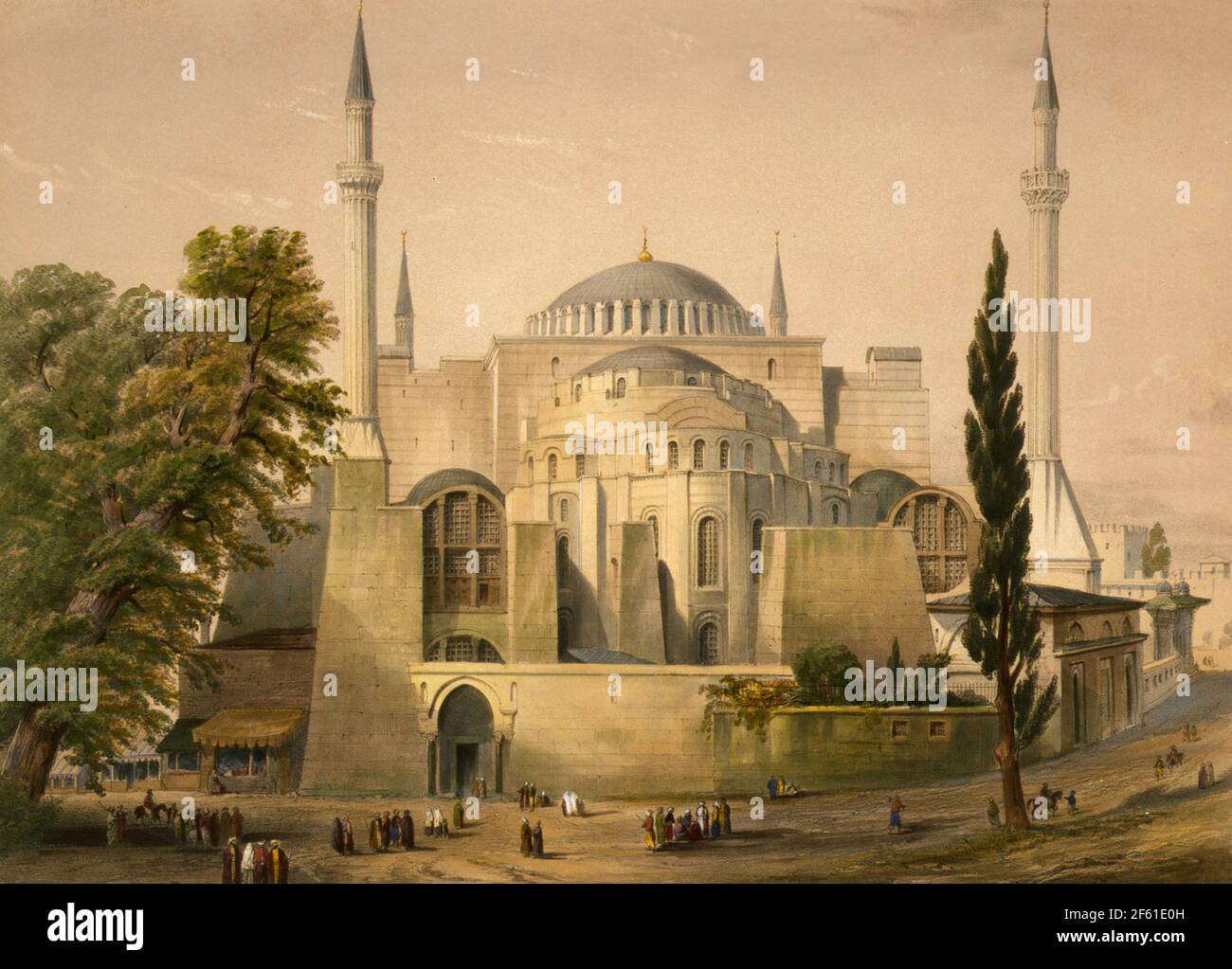 Hagia Sophia, Istanbul, Turchia, 1852 Foto Stock