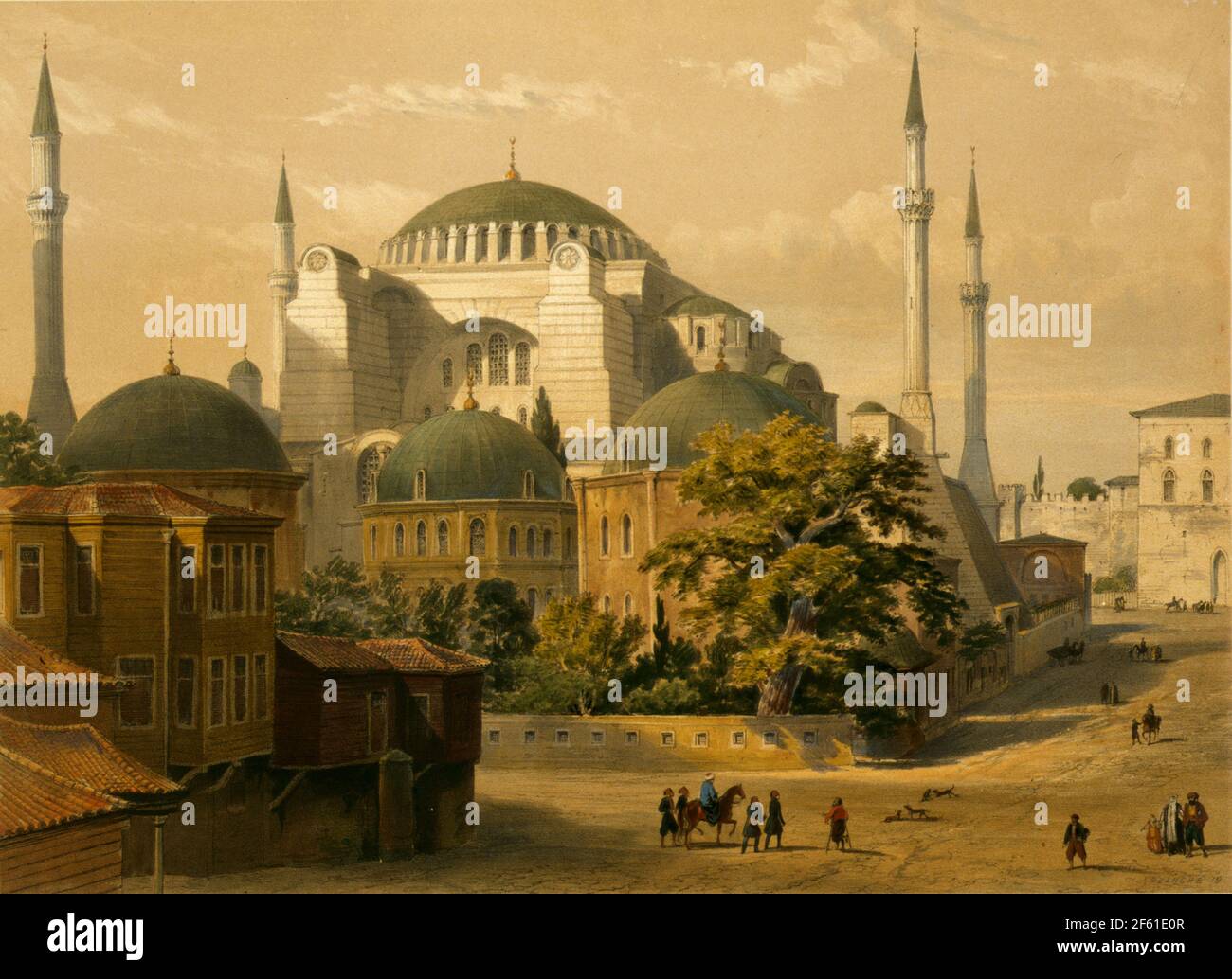 Hagia Sophia, Istanbul, Turchia, 1852 Foto Stock