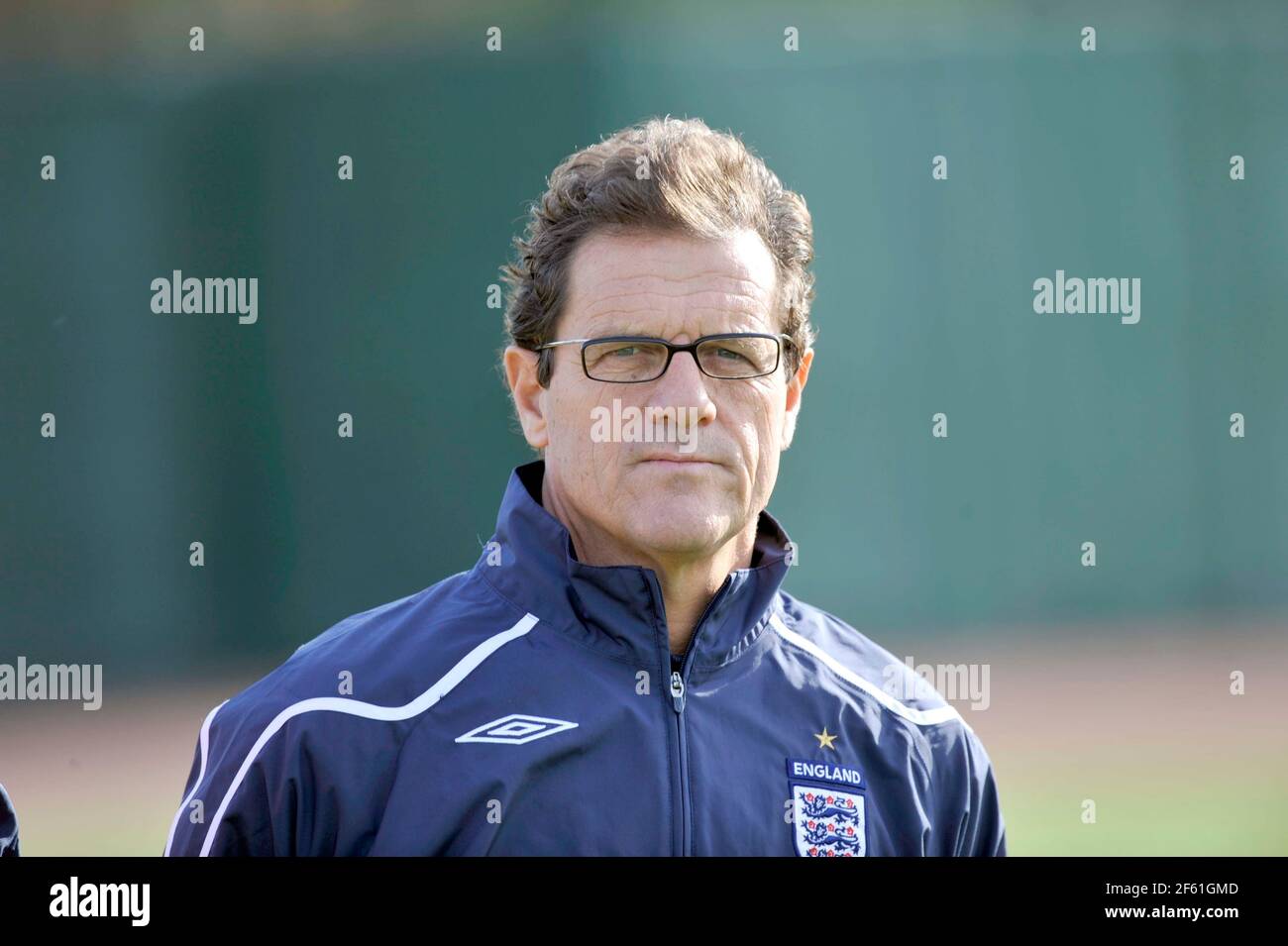 INGHILTERRA FORMAZIONE A LONDRA COLNEY. 10/10/2008. Fabio Capello, direttore d'Inghilterra. IMMAGINE DAVID ASHDOWN Foto Stock