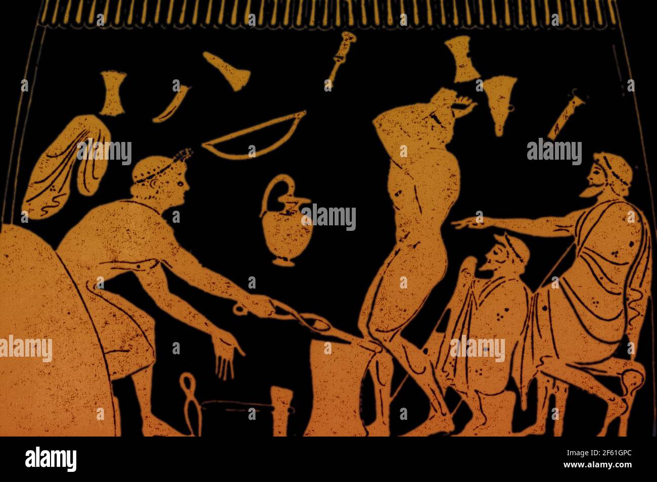 Antichi fabbri greci, VI secolo a.C. Foto Stock
