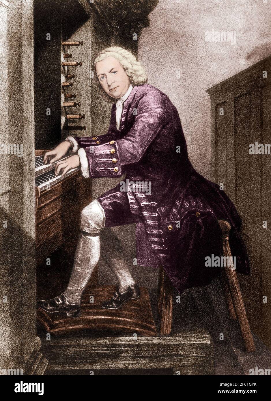 Johann Sebastian Bach, del compositore tedesco Foto Stock