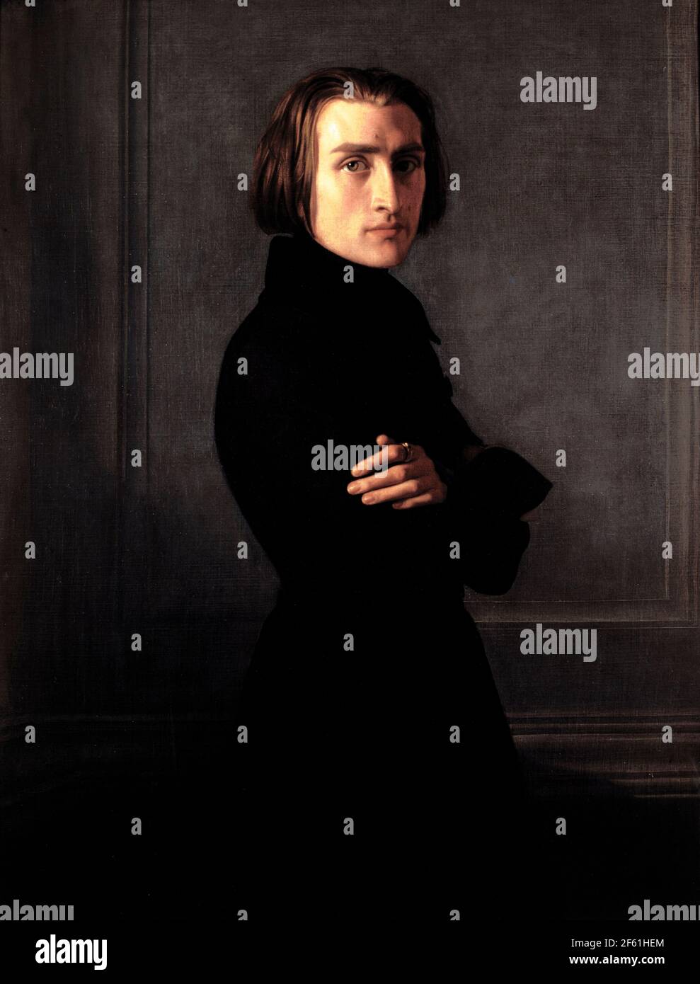 Franz Liszt, compositore ungherese Foto Stock
