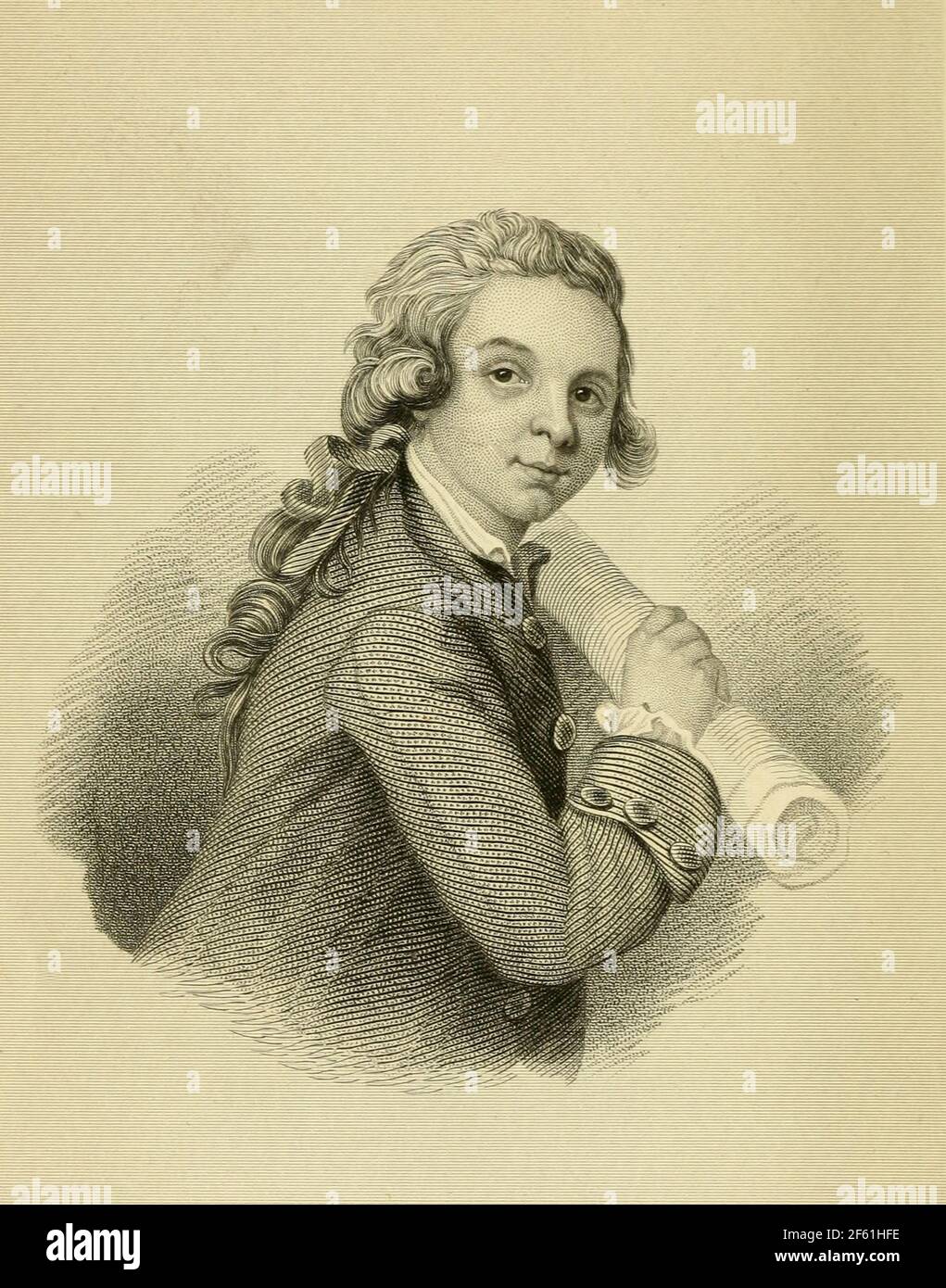 Giovane Wolfgang Amadeus Mozart, compositore austriaco Foto Stock