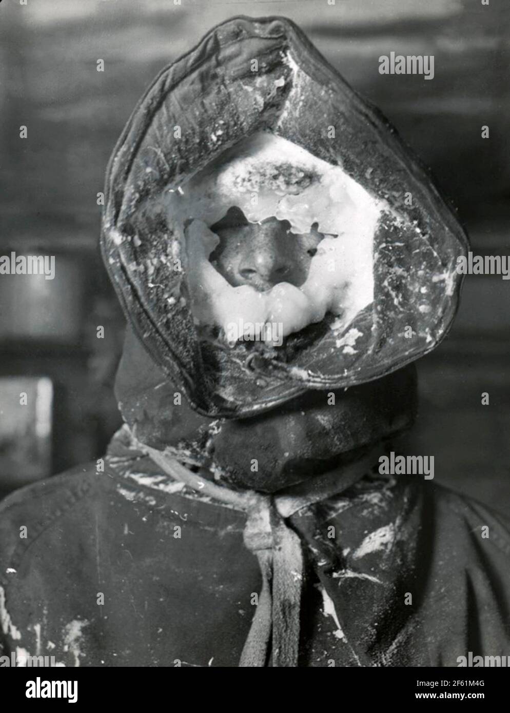 Faccia ghiacciata, spedizione Australasiana Antartica, 1913 Foto Stock