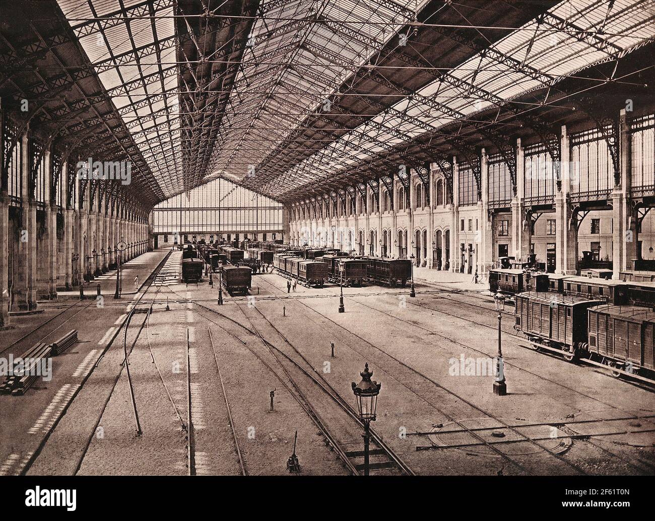 Gare d'Austerlitz, Parigi, 1883 Foto Stock