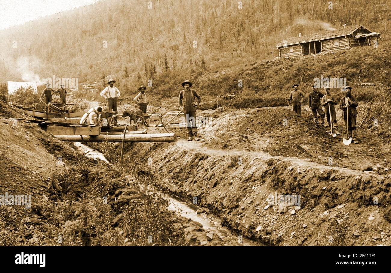 Gold Miner's Camp, California, c. 1849 Foto Stock