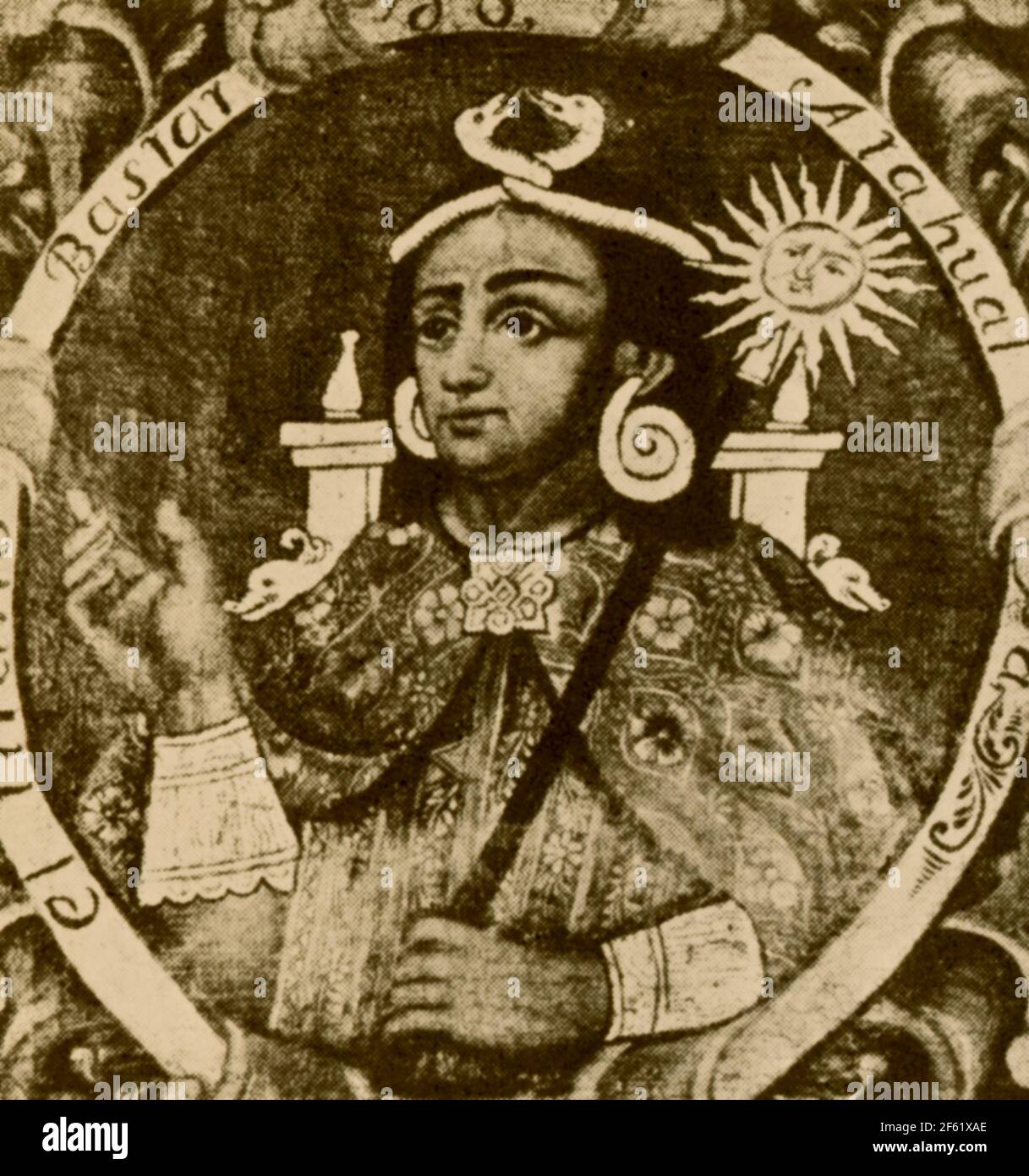 Atahualpa, ultimo imperatore dell'Impero Inca Foto Stock