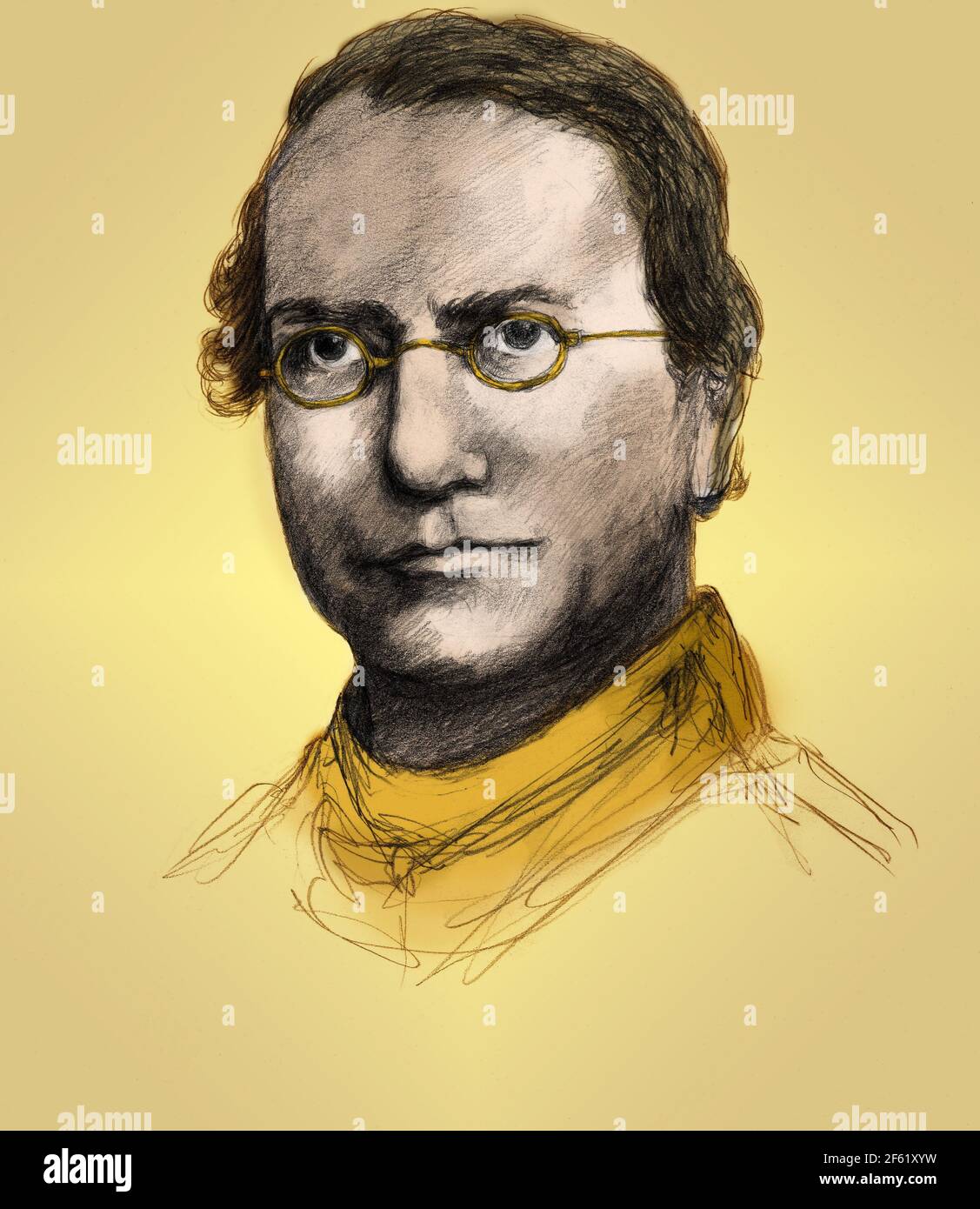 Gregor Mendel, padre della genetica Foto Stock