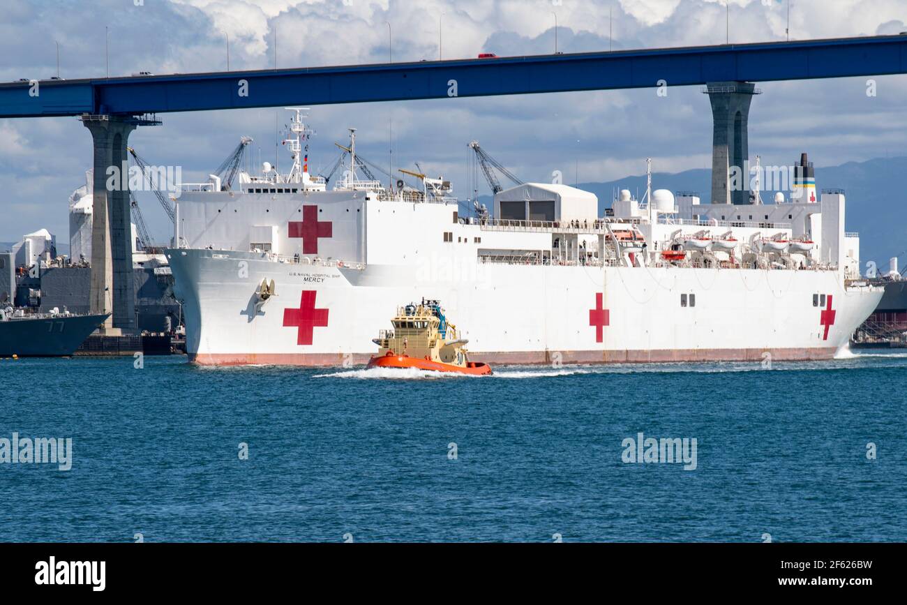 USNS Mercy, nave ospedaliera Foto Stock