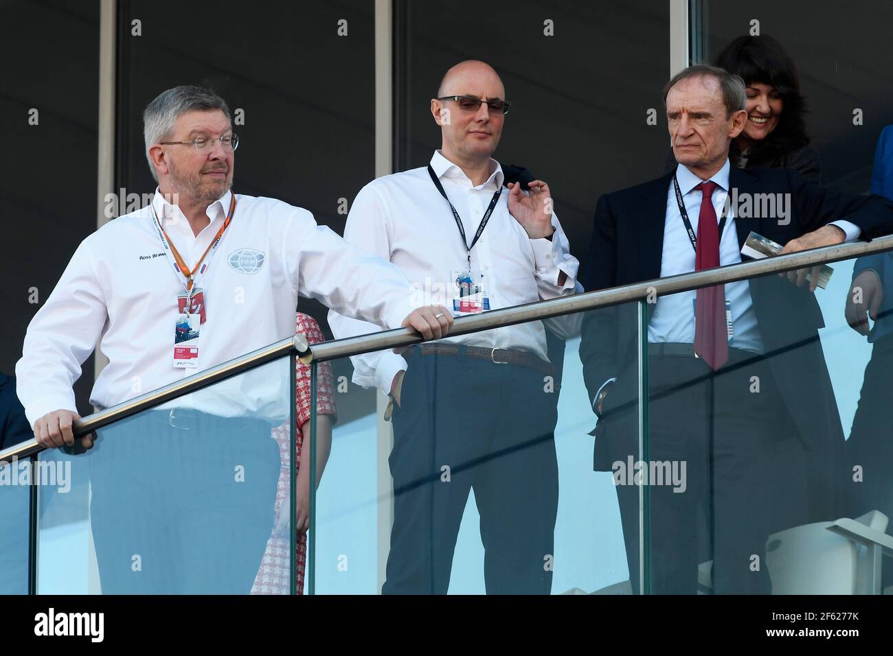 BRAWN Ross (gbr) Direttore Generale del Motorsport Formula uno Group ambiance ritratto - KILLY Jean Claude durante il Campionato del mondo di Formula uno 2017, Gran Premio di Russia dal 27 al 30 aprile a Sotchi, Russia - Foto Eric Vargiolu / DPPI Foto Stock