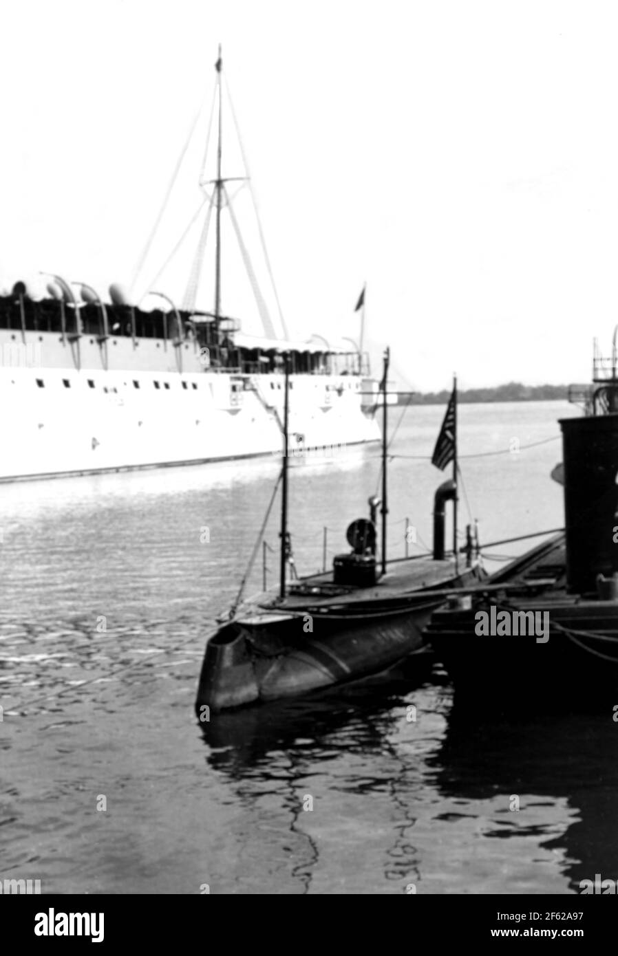 USS Holland, primo USN commissionato sottomarino, 1901 Foto Stock