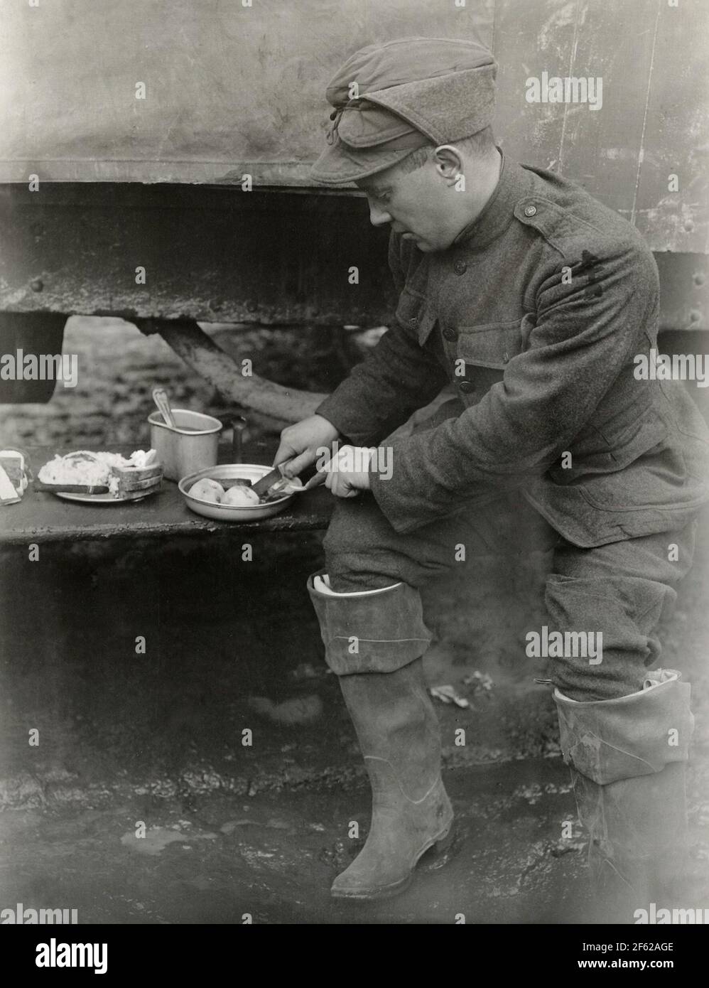 Cena di ringraziamento, prima guerra mondiale, 1917 Foto Stock