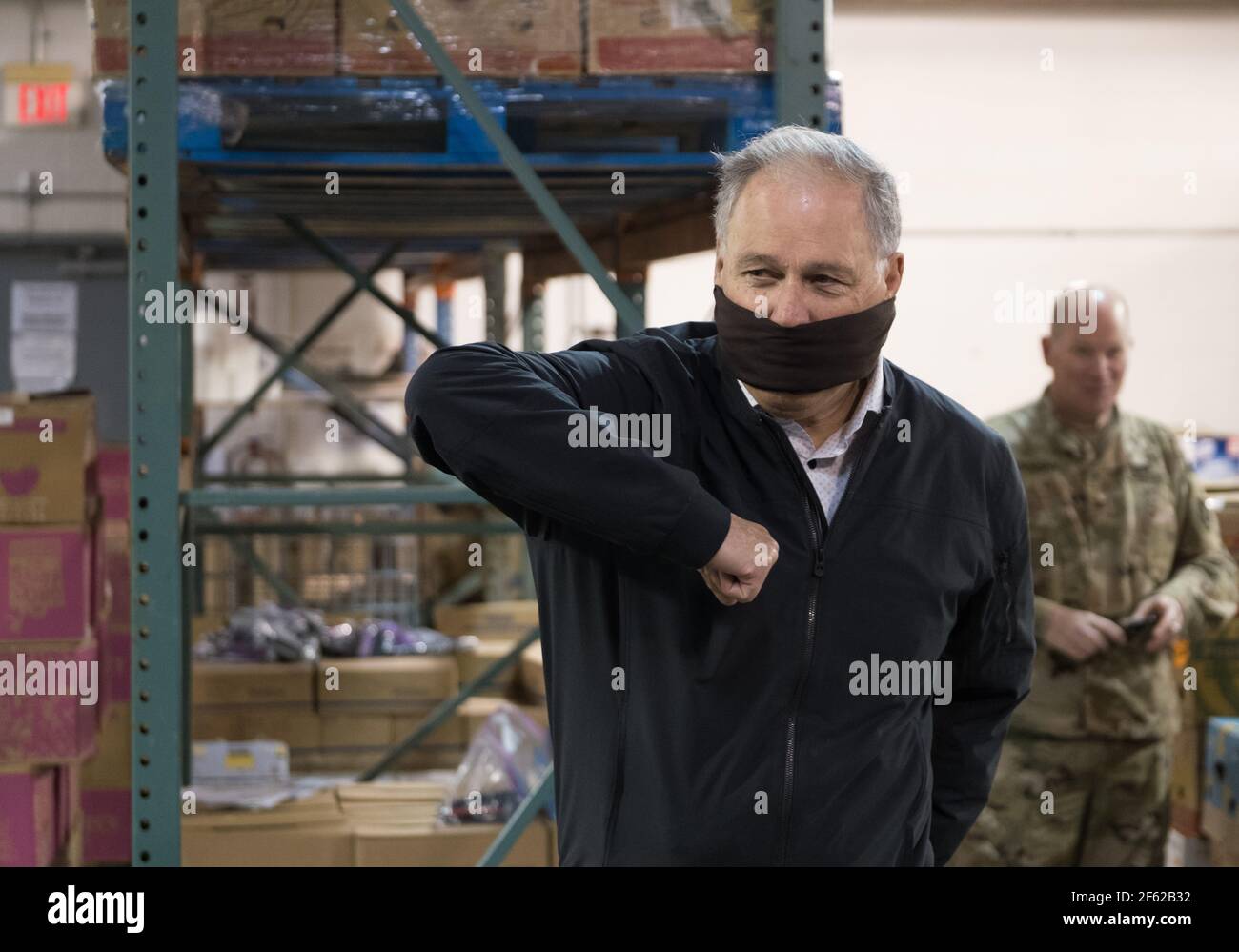 Governatore di Washington Jay Inslee, Social Distancing Foto Stock