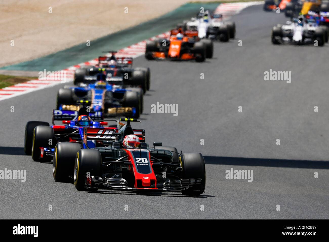 MAGNUSSEN Kevin (dnk) Haas VF-17 Ferrari Haas F1 team, azione durante il campionato del mondo di Formula 1 FIA 2017, Gran Premio di Spagna, a Barcellona Catalunya dal 11 al 14 maggio - Foto Florent Gooden / DPPI Foto Stock