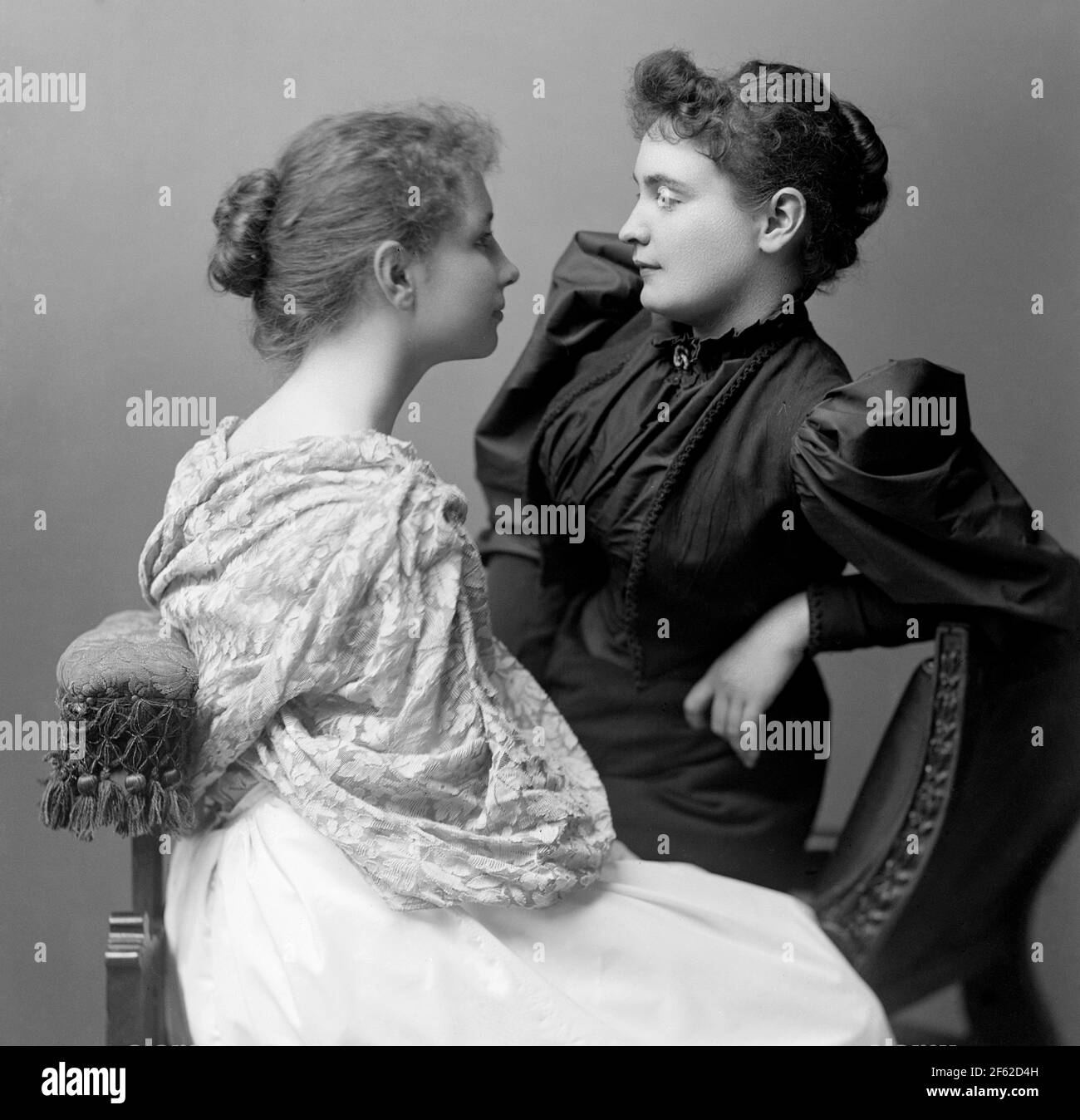Helen Keller e Anne Sullivan, c. 1891 Foto Stock