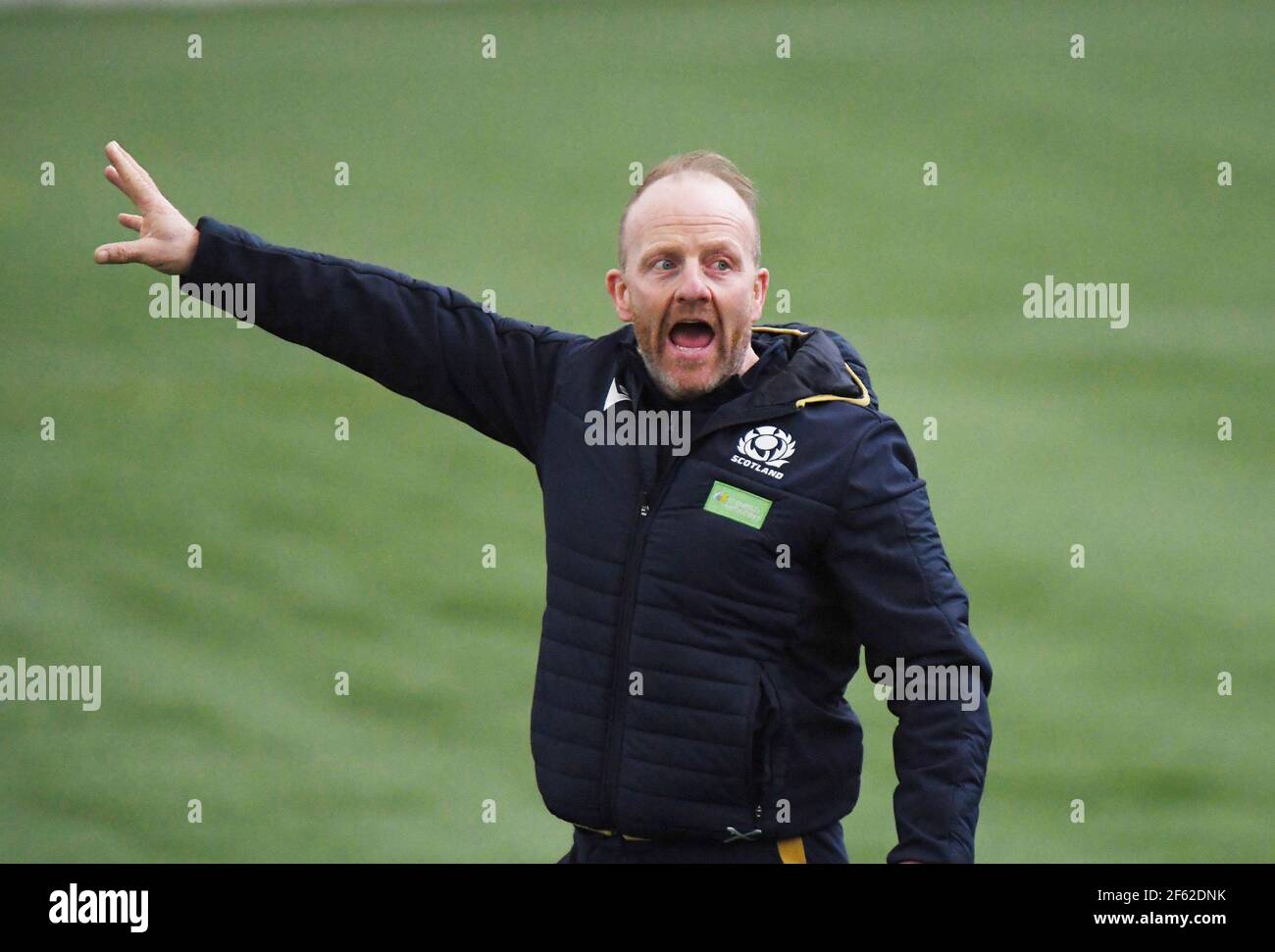 Oriam Sports CenterRiccarton, Edinburgh.Scotland UK. 29 Marzo 21 Scotland Women's Rugby Squad sessione di allenamento per il prossimo Six Nation Match vs England Pic mostra Bryan Easson Scotland Women Head Coach . Oriam Sports CenterRiccarton, Edinburgh.Scotland UK. 29 Marzo 21 Scotland sessione di allenamento delle squadre di rugby femminili per il prossimo incontro di sei nazioni contro EnglandPic mostra il Capitano Rachel Malcolm ( Loughborough Lighting) in azione . Credit: eric mcowat/Alamy Live News Foto Stock