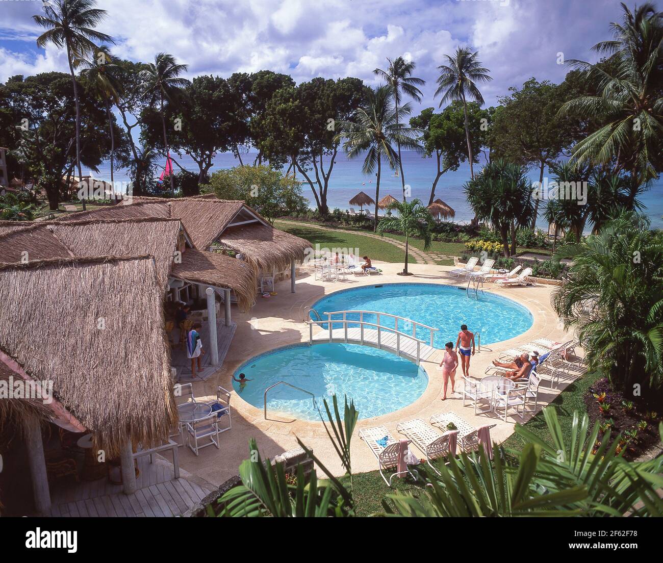 Tamarind Cove Hotel piscina, Holetown, Saint James, Barbados, piccole Antille, Caraibi Foto Stock