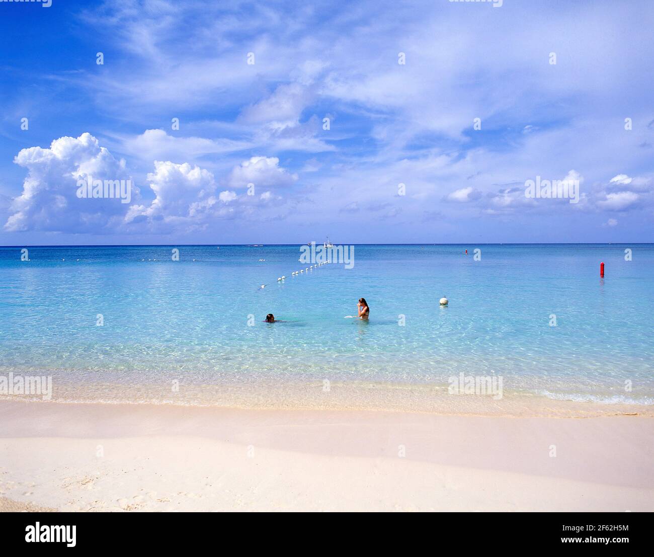 Seven Mile Beach, West Bay, Grand Cayman, Isole Cayman, Antille Maggiori, dei Caraibi Foto Stock