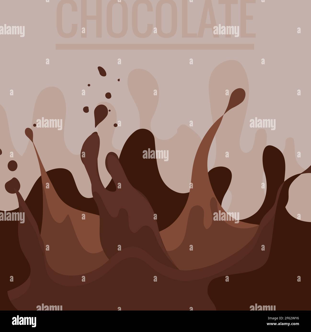 piscina di cioccolato Illustrazione Vettoriale