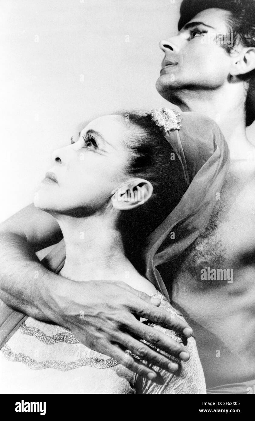 Martha Graham e Bertram Ross. Ritratto della ballerina e coreografo americana Martha Graham (1894-1991) di Carl van Vechten, 1961 Foto Stock