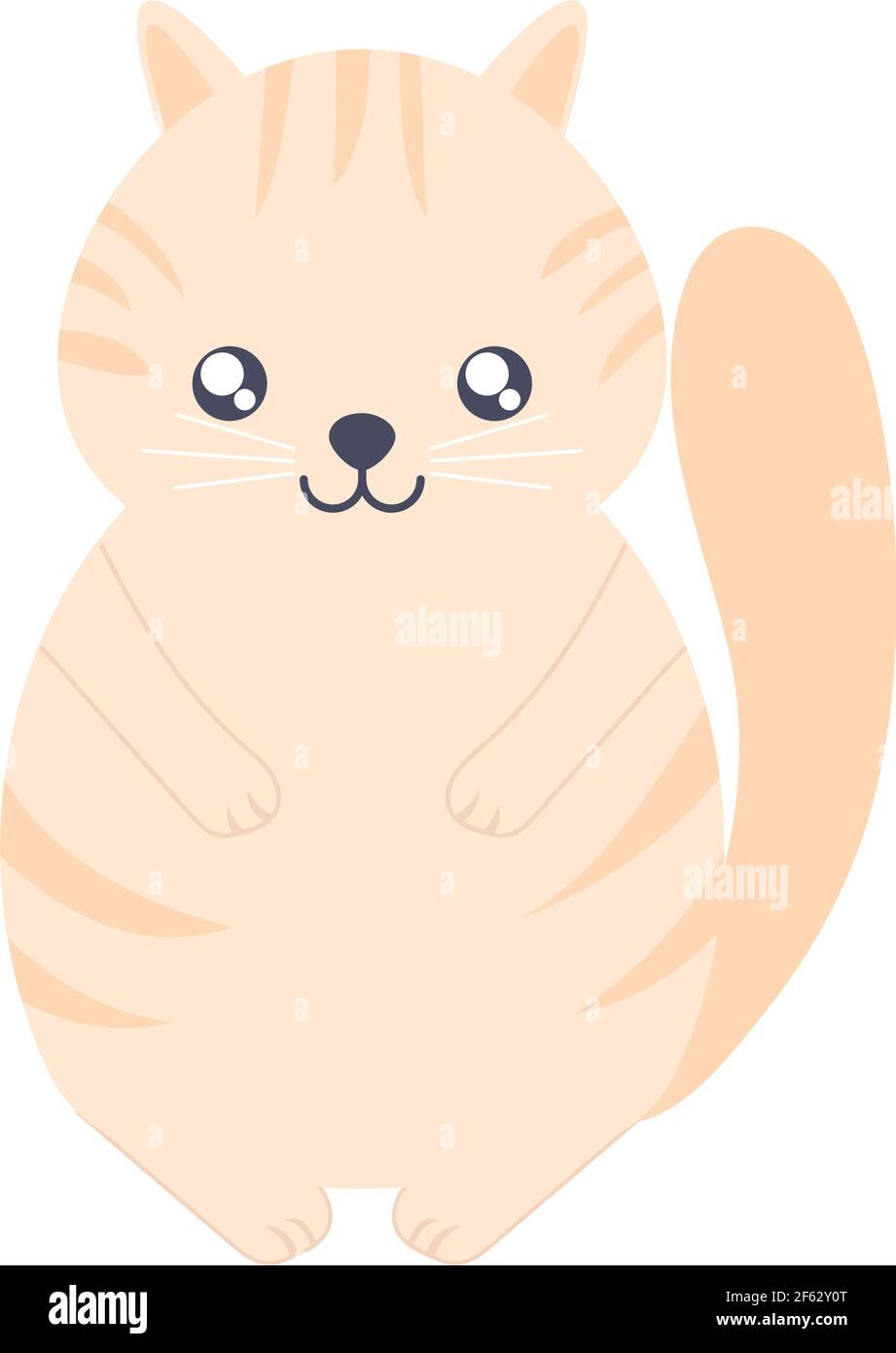 gatto carino in piedi Illustrazione Vettoriale