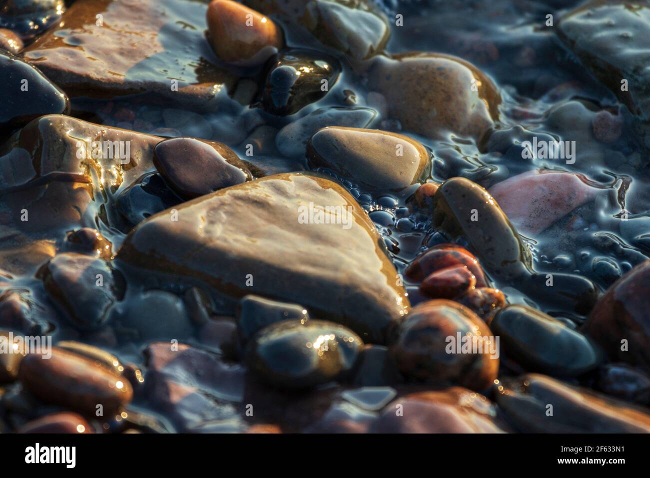 Pietre della spiaggia Foto Stock