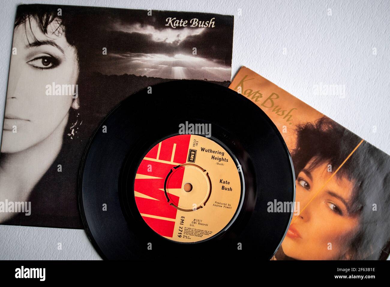 Kate Bush sceglie in vinile, inclusa una copia di Wuthering Heights Foto Stock