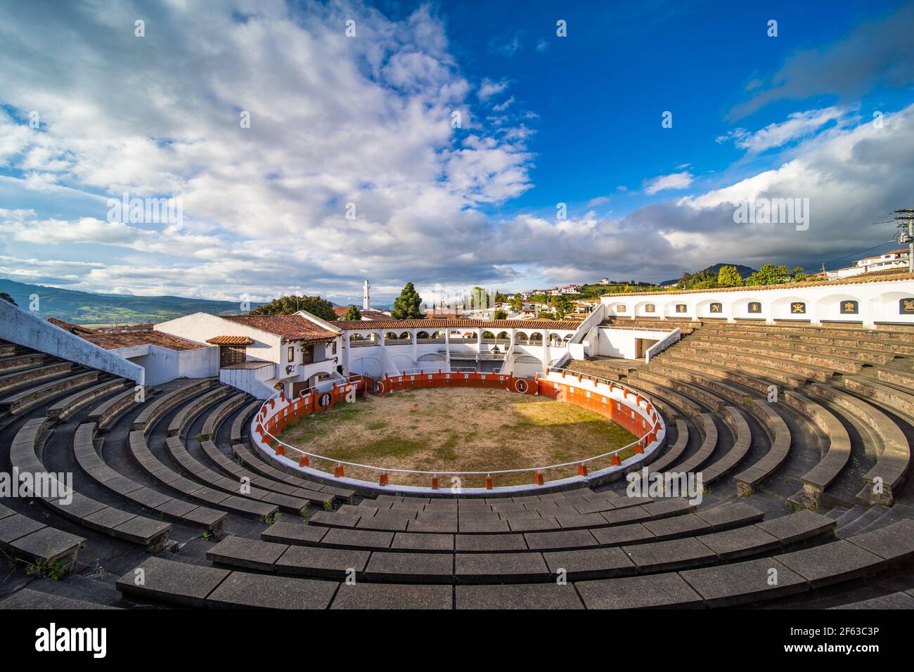 Arena abbandonata di Guatavita, Cundinamarca, Colombia Foto Stock