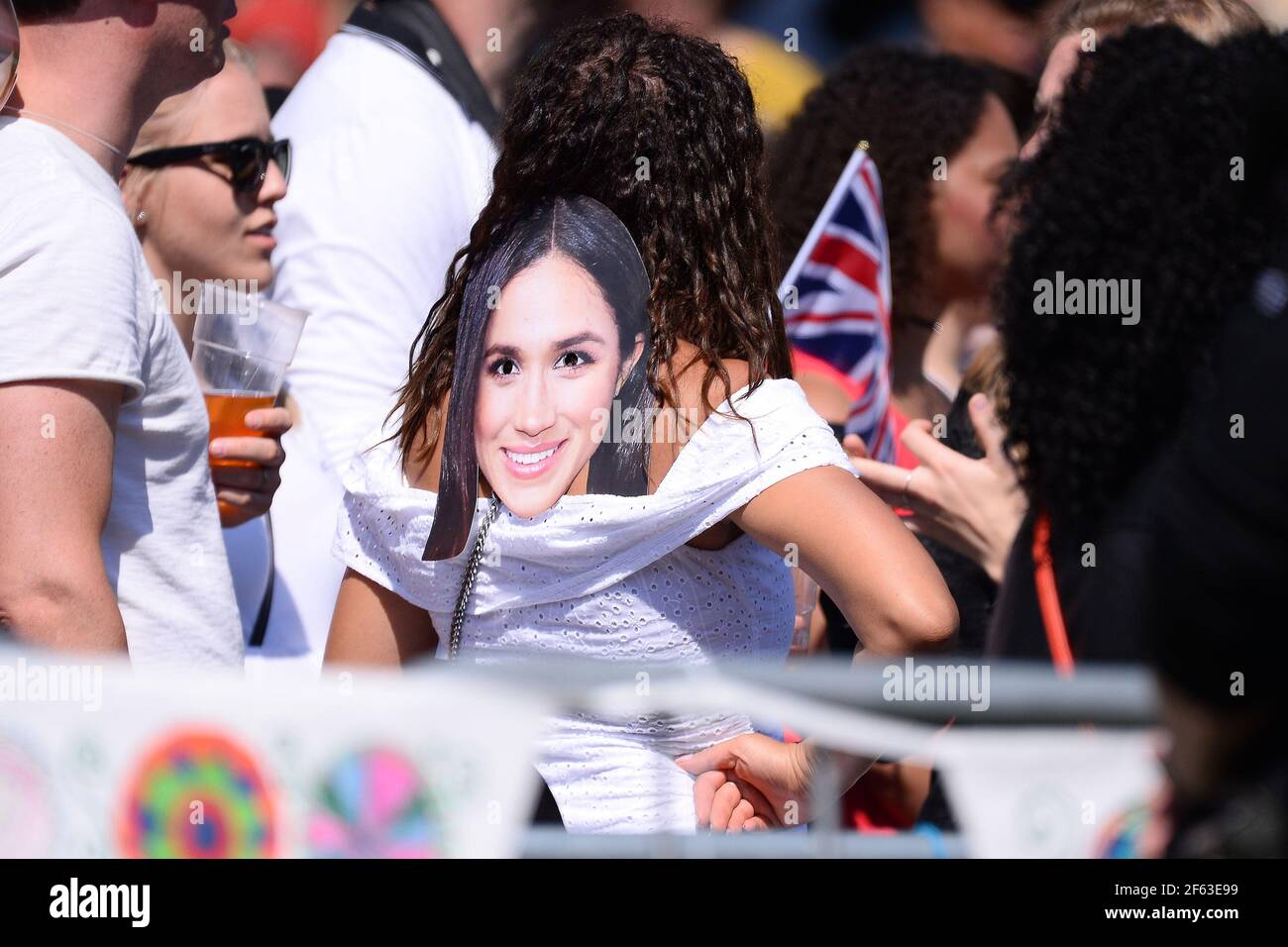 Castello di Windsor, Inghilterra, Regno Unito. 19 maggio 2018. Matrimonio con Duca di Sussex il Principe Harry e Duchessa di Sussex Meghan Markle - Long Walk Foto Stock