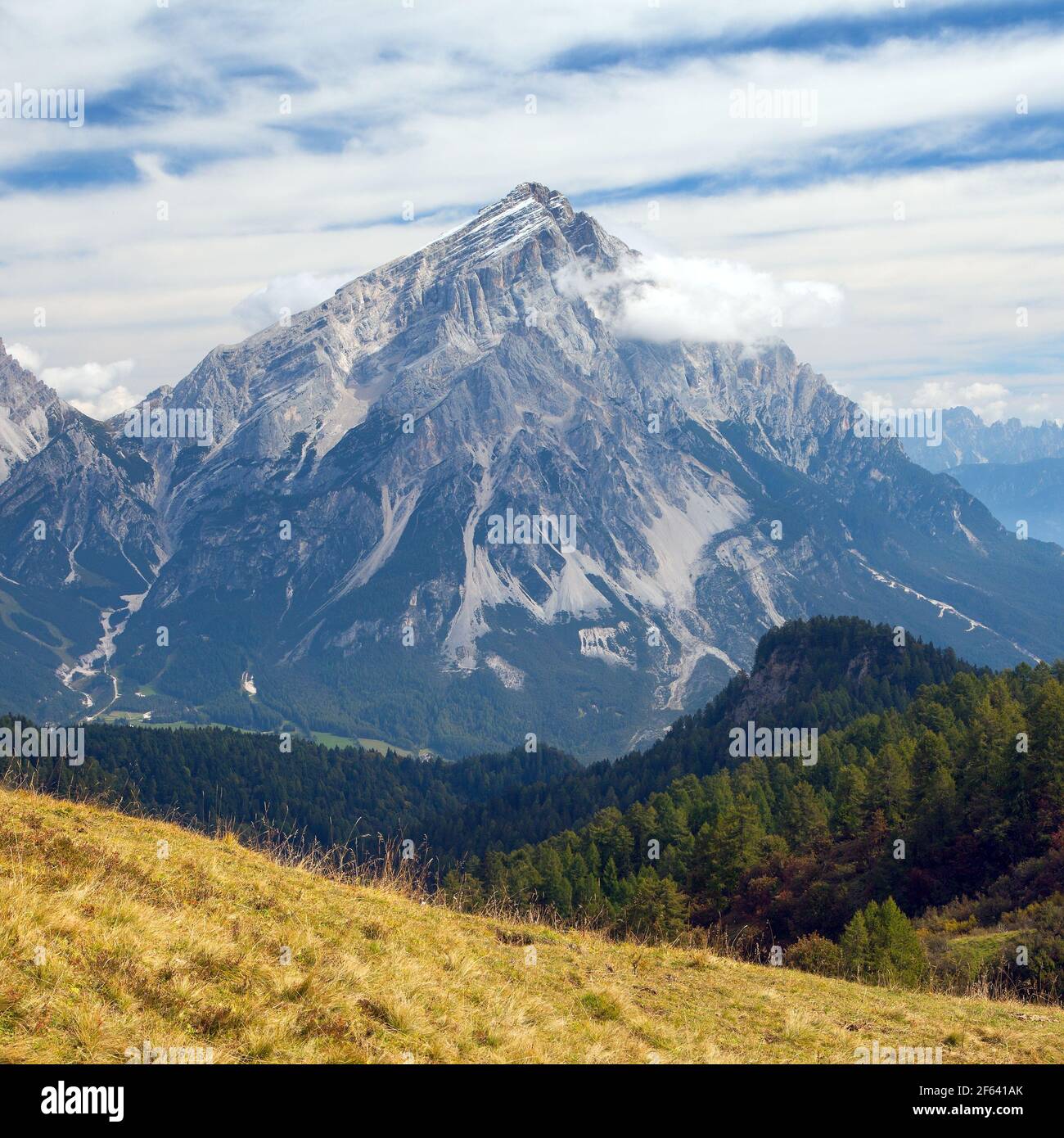 Monte Antelao, Tirolo Sud, Dolomiti, Italia, vista montagna Foto Stock