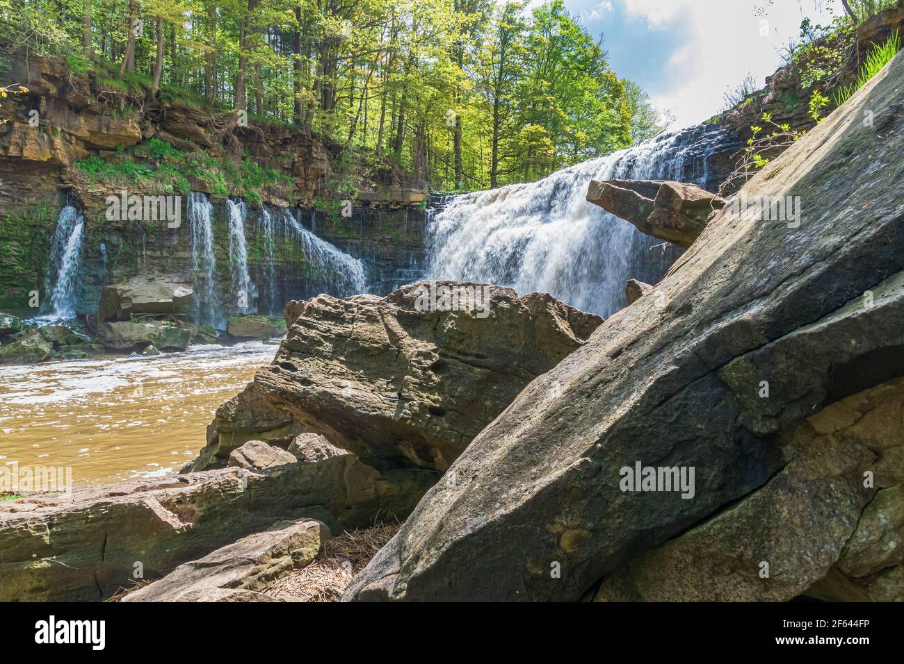 Ball's Falls Conservation Area Niagara Escarpment Lincoln Ontario Canada in estate Foto Stock