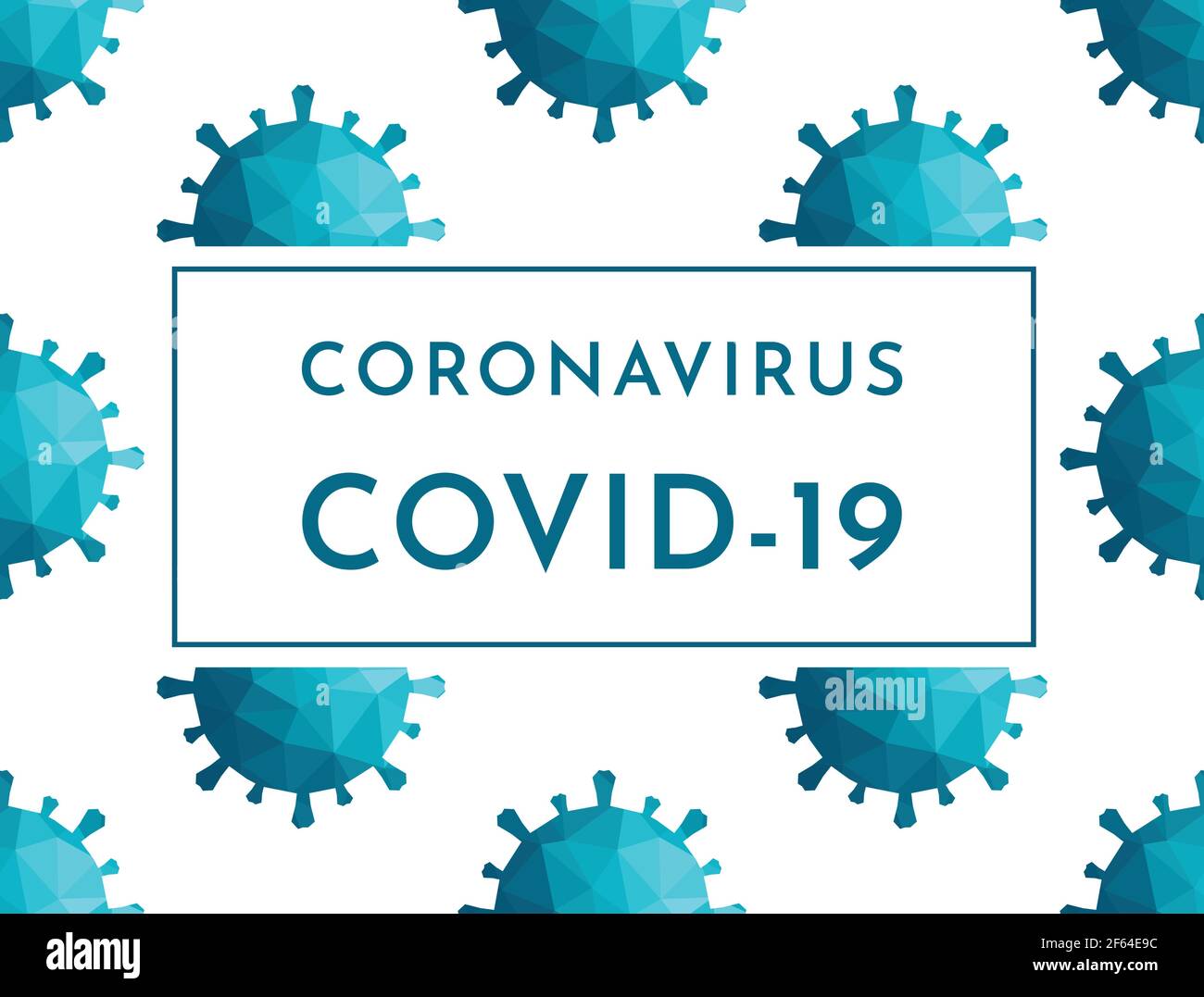 Immagine vettoriale piatta, banner reale con testo - Coronavirus COVID-19 su spazio vuoto. Pandemia pericolosa nel mondo, quarantena globale. Illustrazione Vettoriale