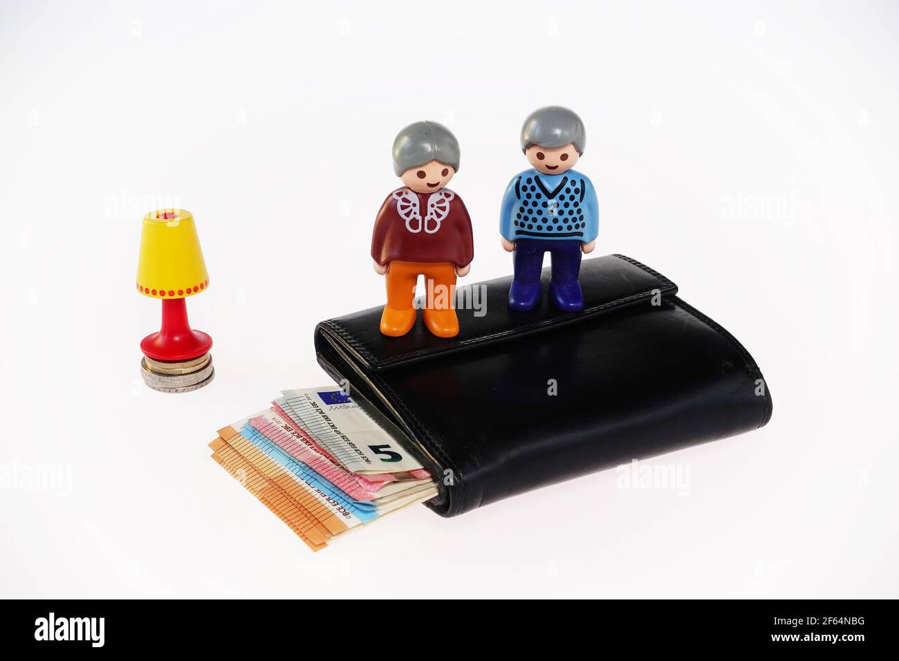 Immaginazione illustrativa del pensionamento Foto Stock