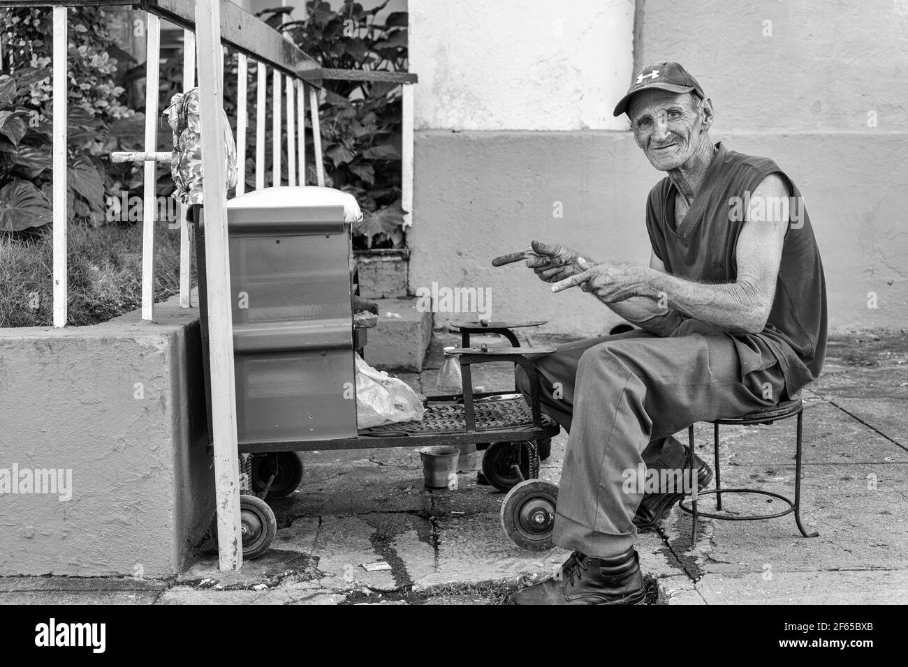 Scena della città di Santa Clara, Villa Clara, Cuba Foto Stock