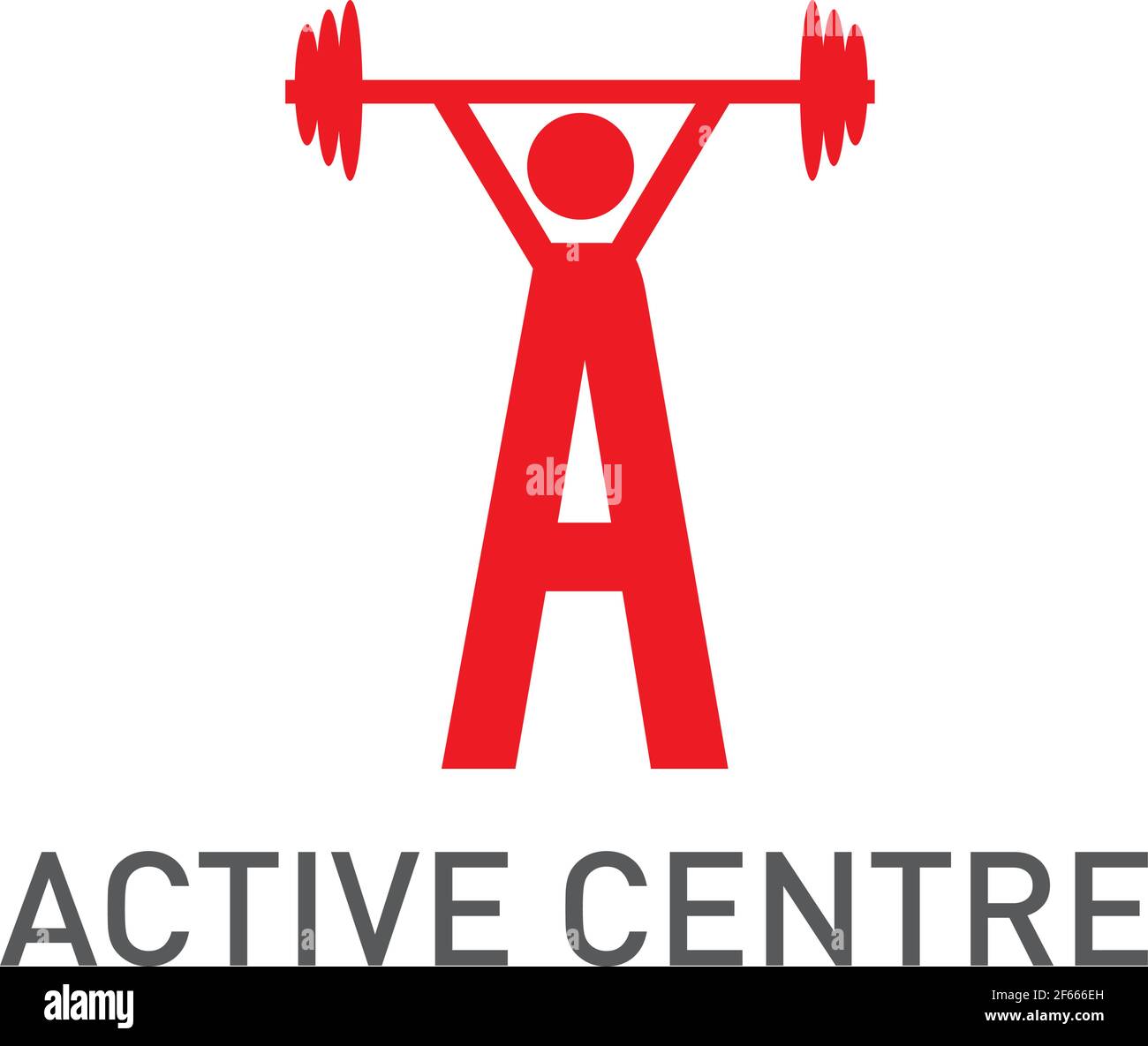 Fitness Gym Active Letter un logo modello Design icona vettore Peso simbolo Illustrazione carattere Illustrazione Vettoriale