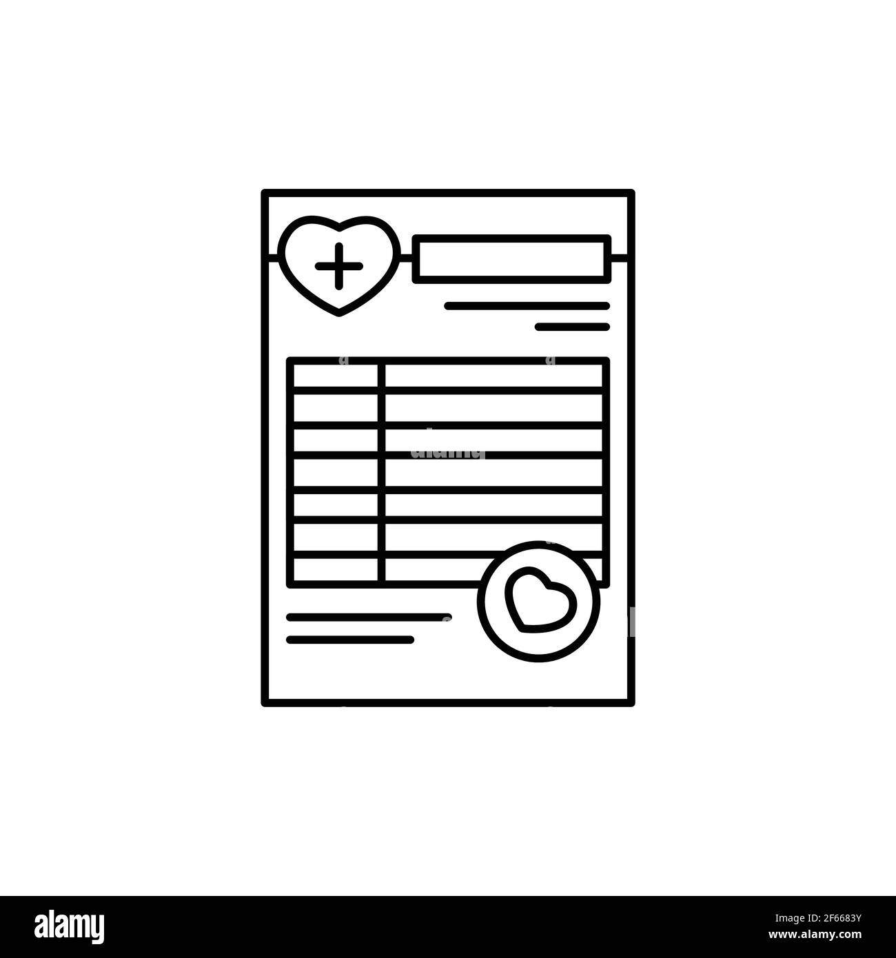 Icona della linea a colori dell'assicurazione medica. Pittogramma per pagina web, app mobile, promo. Elemento di progettazione GUI UI UX. Tratto modificabile. Illustrazione Vettoriale