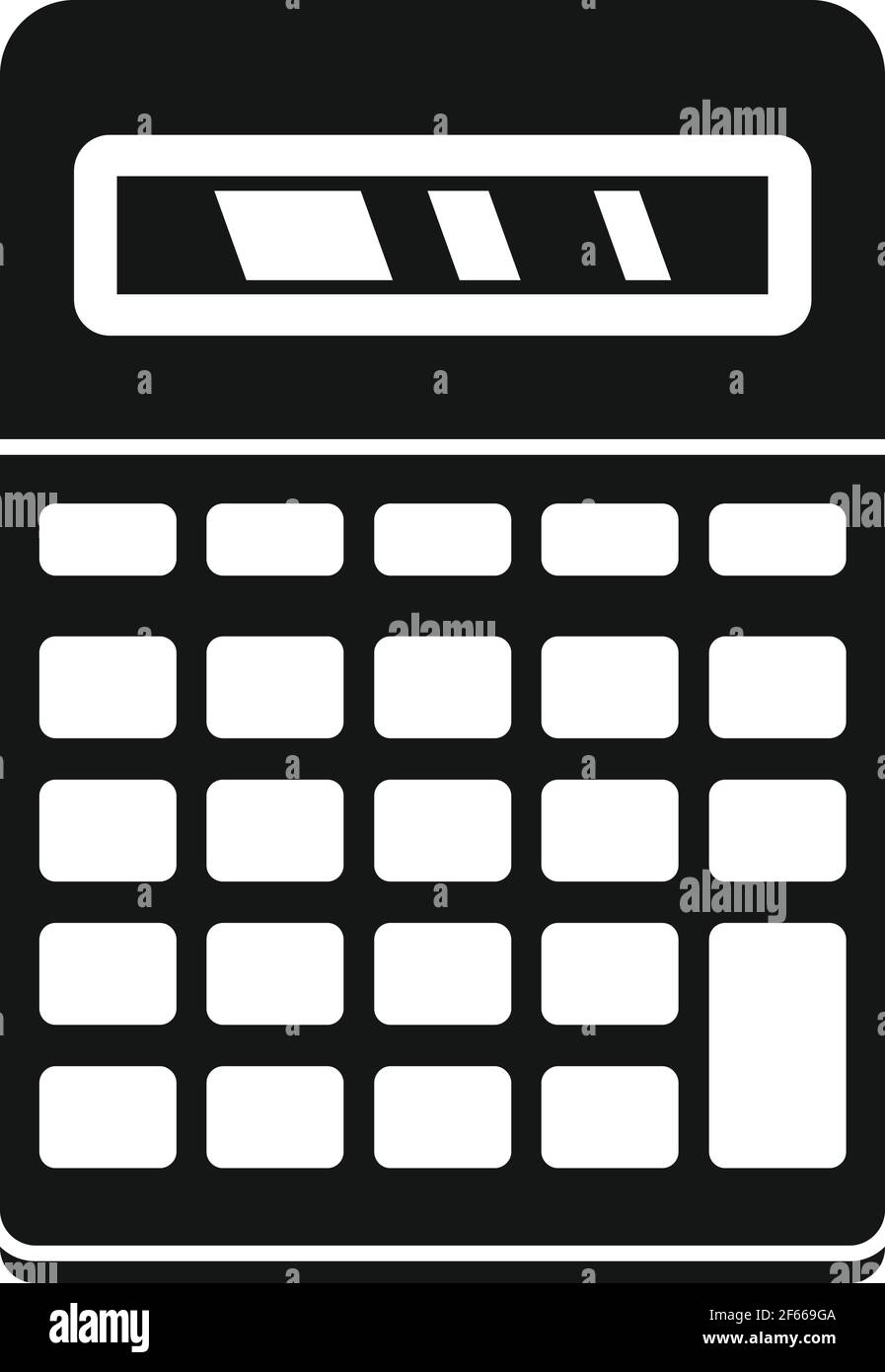 Scuola icona Calcolatrice, stile semplice Illustrazione Vettoriale