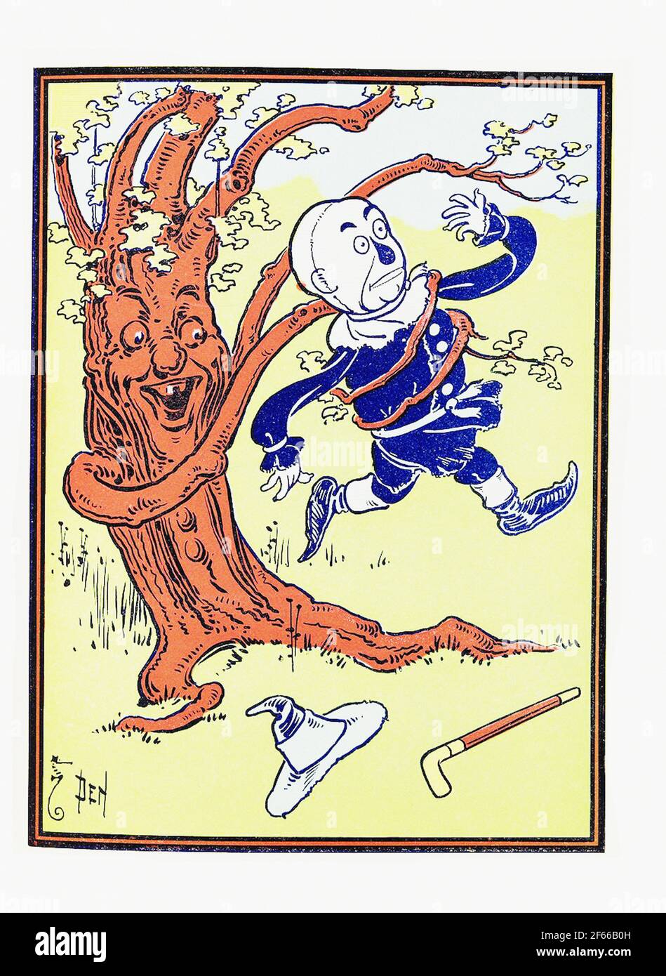 Illustrazione del libro vintage Wizard of Oz Foto Stock