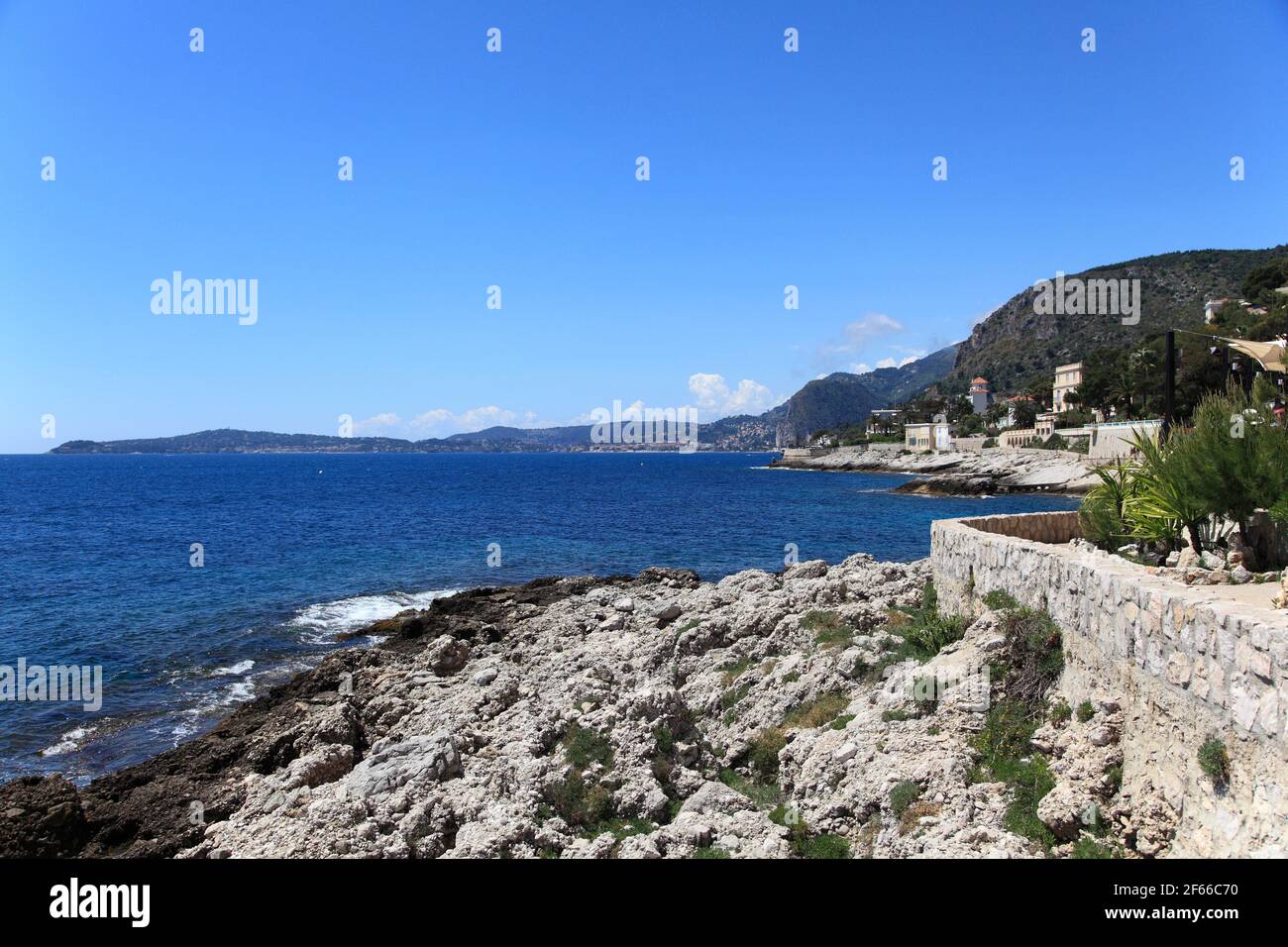 Cap d'Ail, Costa Azzurra, Costa Azzurra, Mediterraneo, Provenza, Francia, Europa Foto Stock