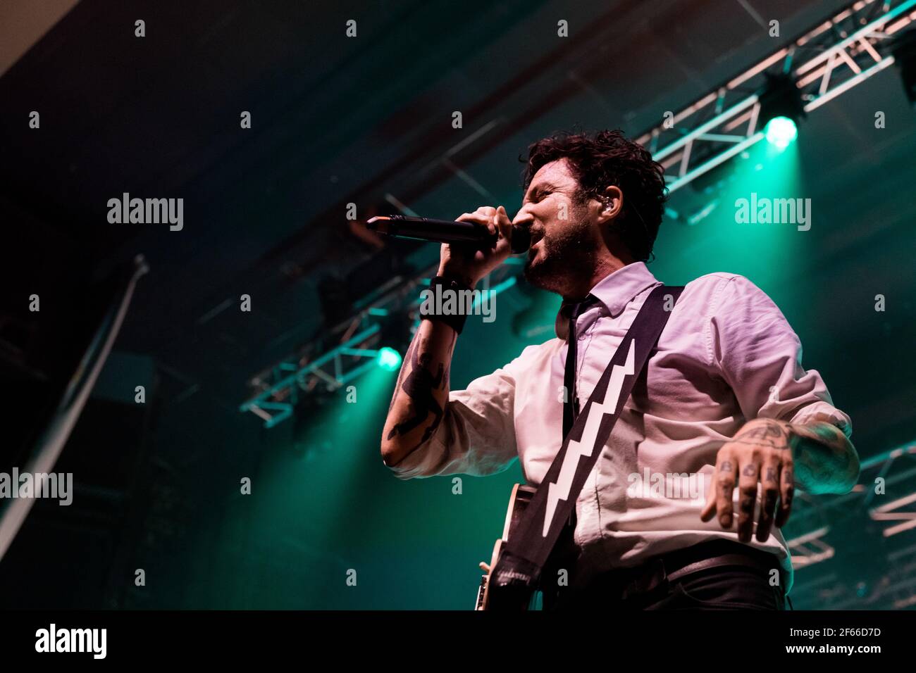 Newcastle UK - 12 luglio 2019: Frank Turner e le anime addormentate - in concerto al Festival musicale di Wasteland Foto Stock