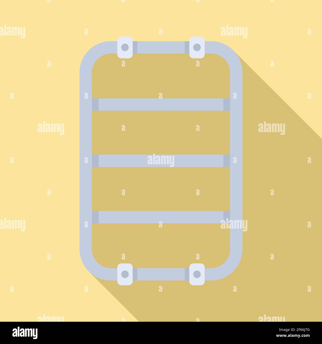 Icona del portasciugamani riscaldato, stile piatto Illustrazione Vettoriale