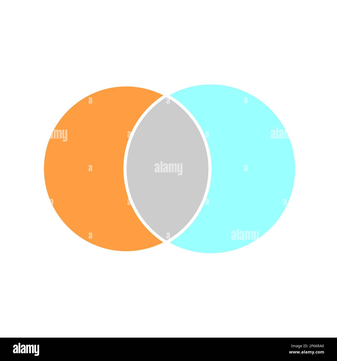 Diagramma vettoriale matematico Venn, colore icona moderna - sfondo bianco . Illustrazione Vettoriale